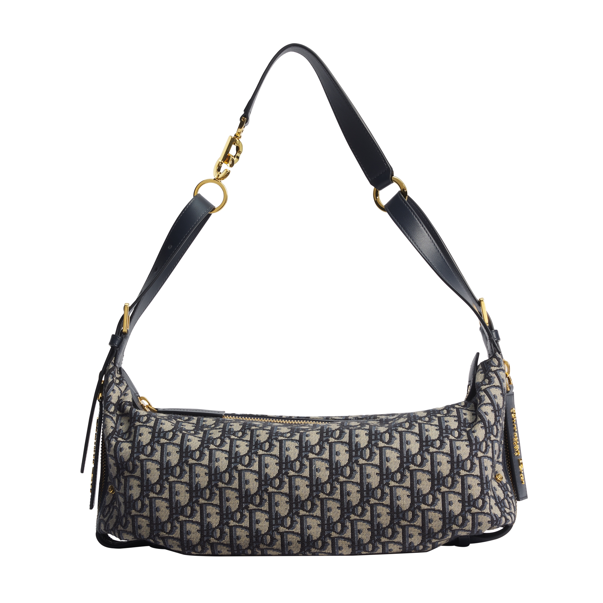 Medium D-Journey Bag Blue Dior Oblique Jacquard E01