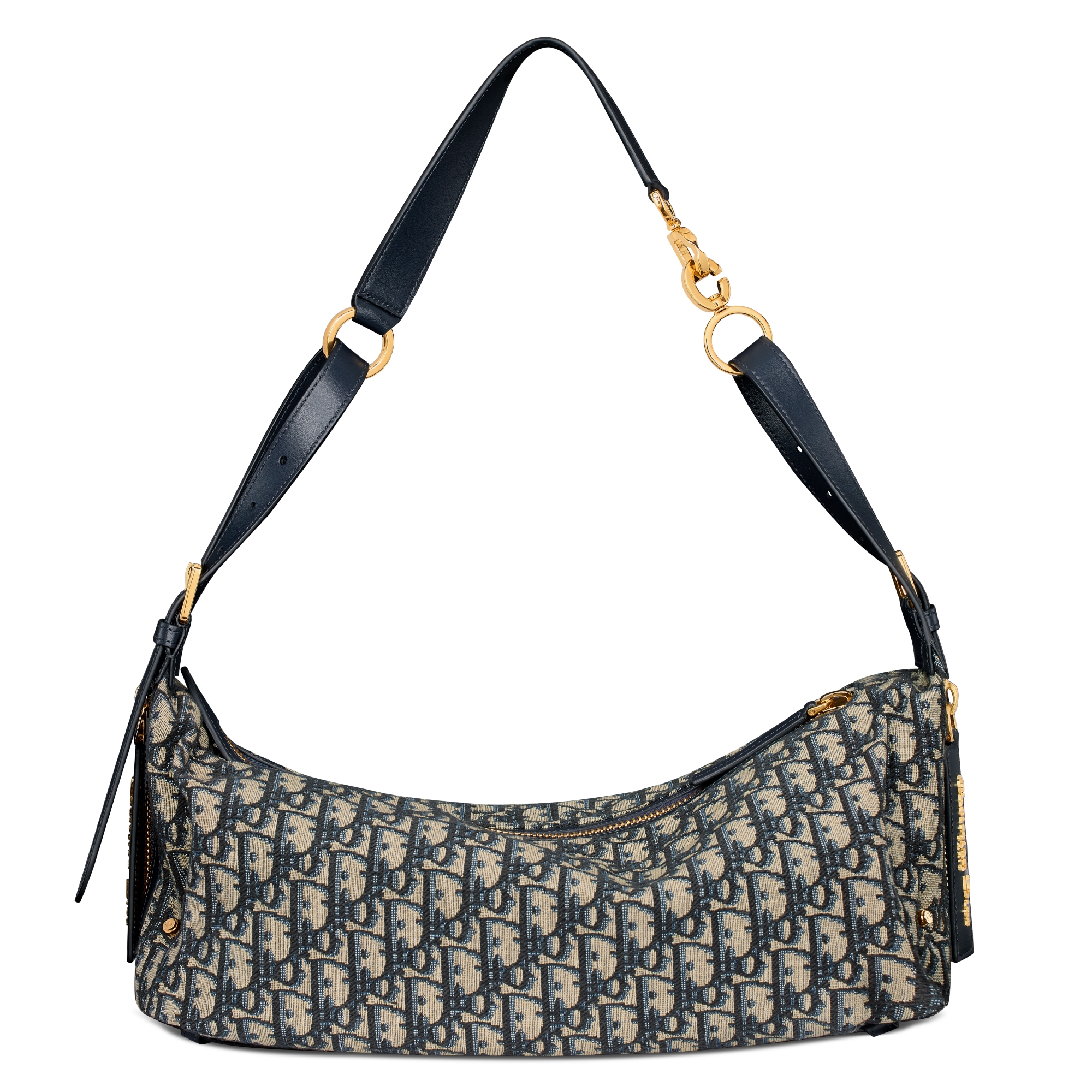 Medium D-Journey Bag Blue Dior Oblique Jacquard E08