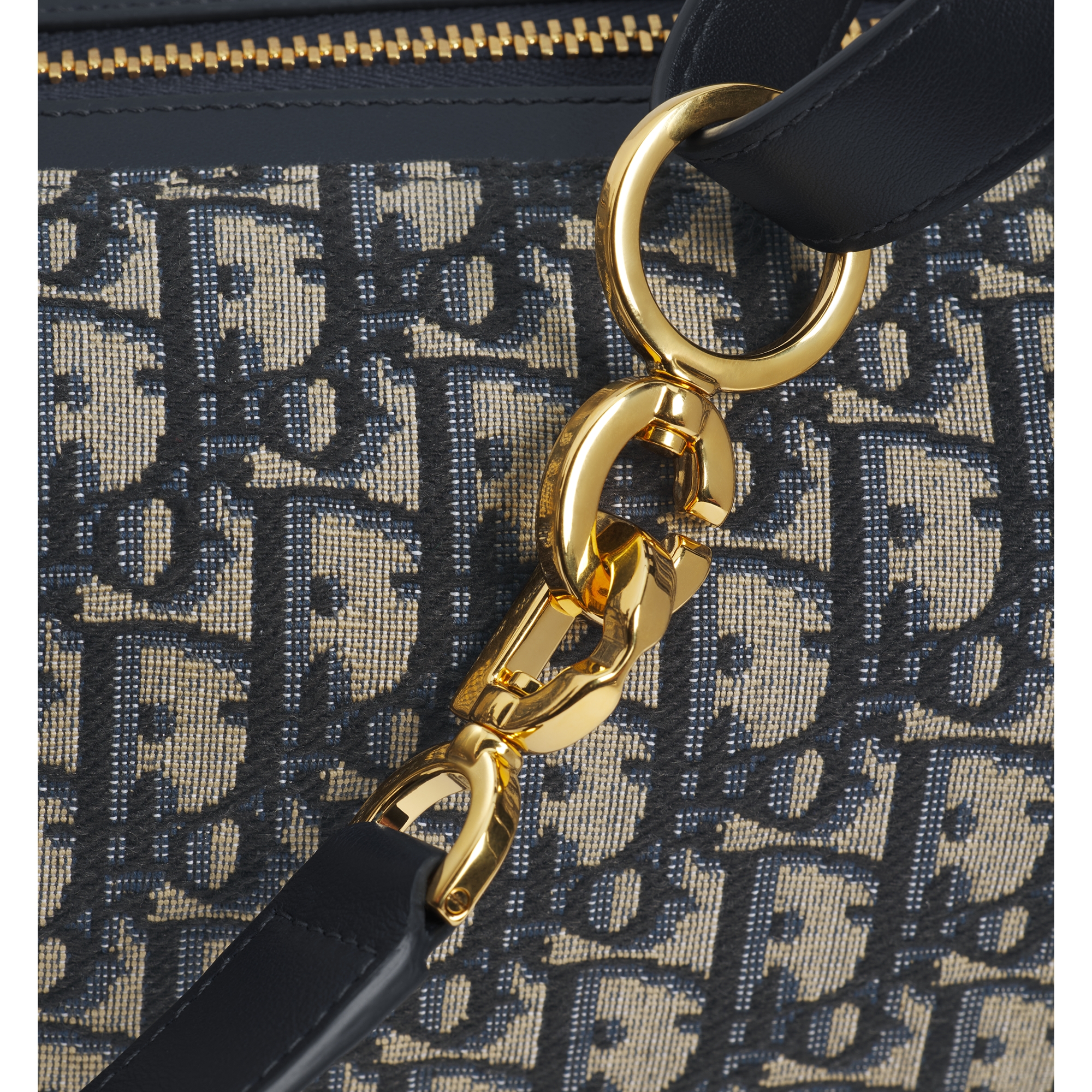 Medium D-Journey Bag Blue Dior Oblique Jacquard E09
