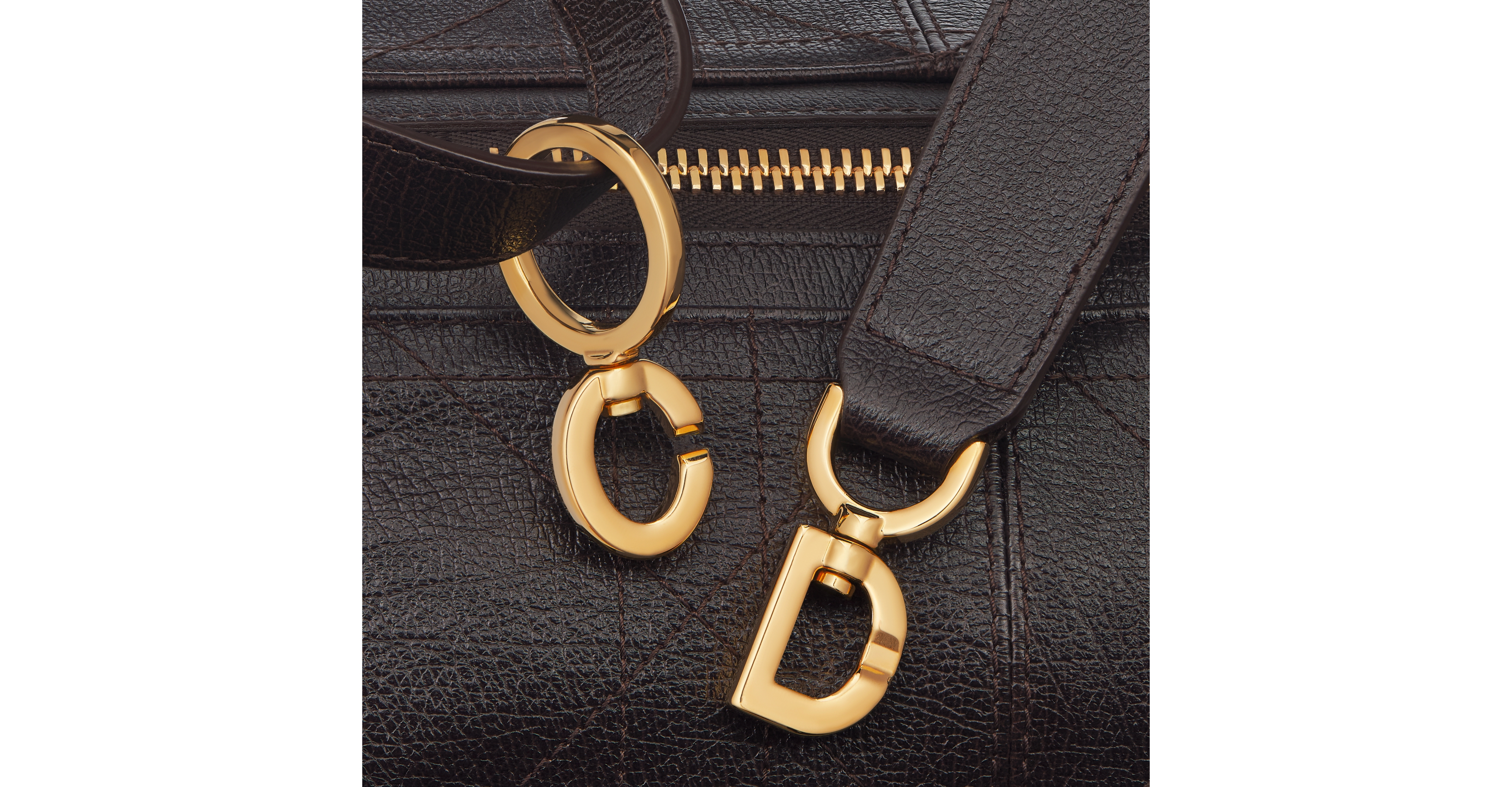 Medium D-Journey Bag in Shiny Grained Calfskin