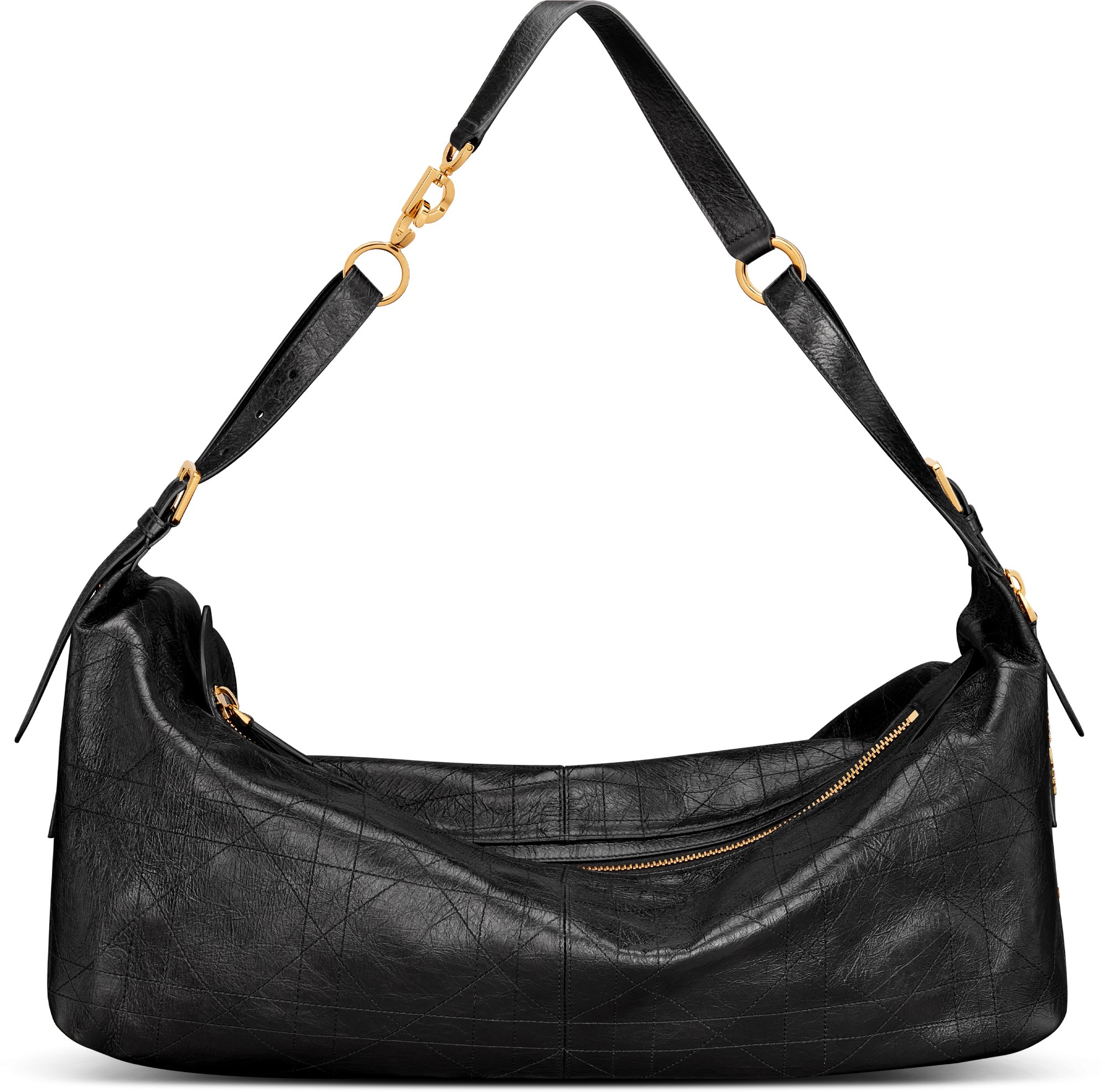 Large D-Journey Bag in Crinkled Calfskin Front view