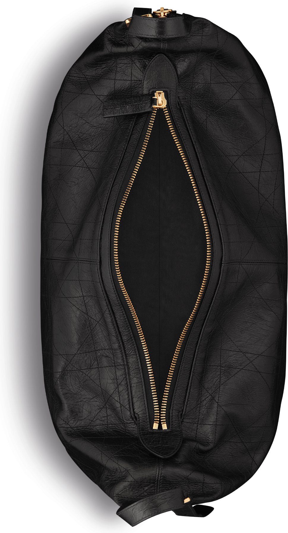 Large D-Journey Bag in Crinkled Calfskin Top shot view