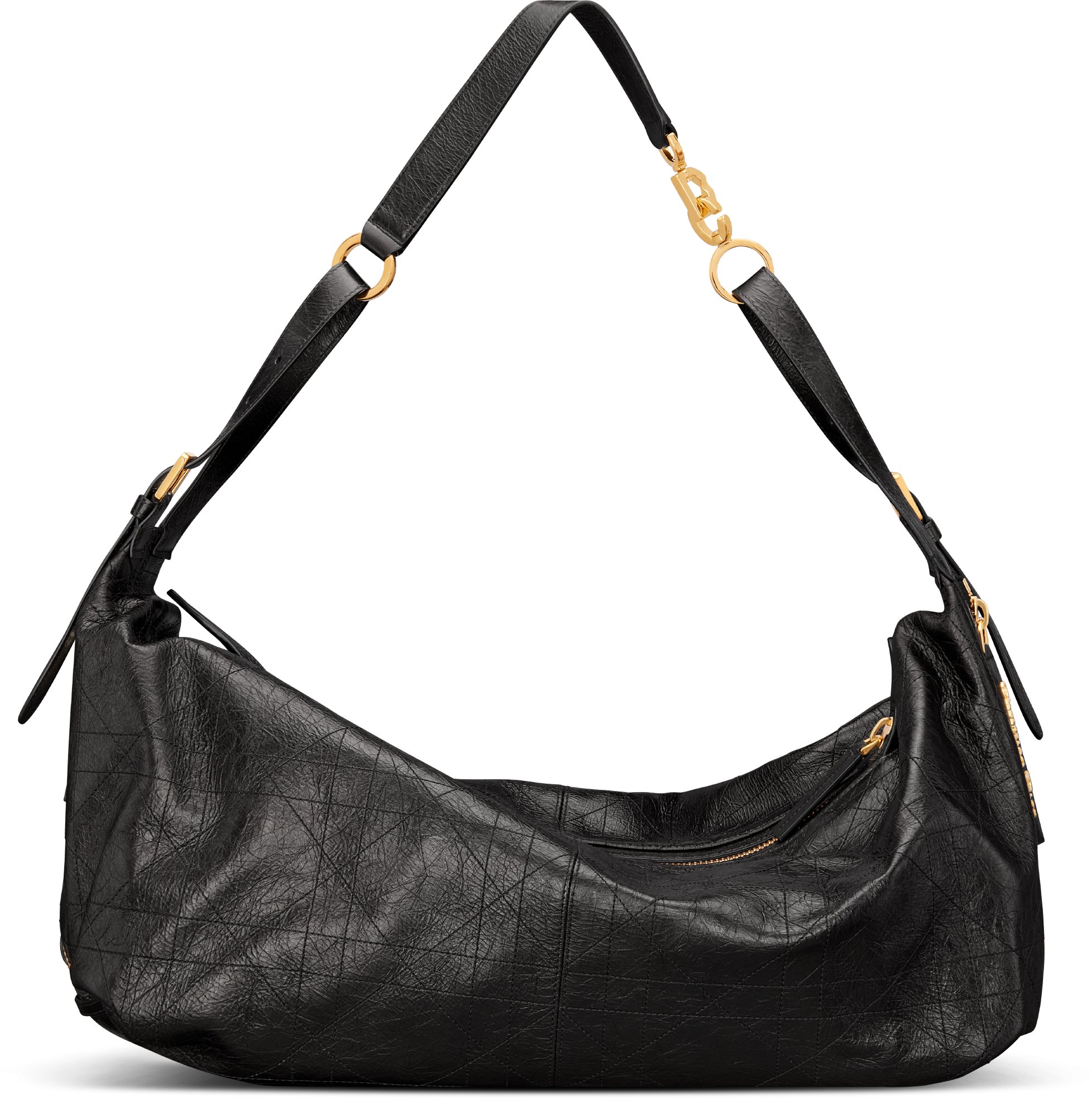 Large D-Journey Bag in Crinkled Calfskin Back view