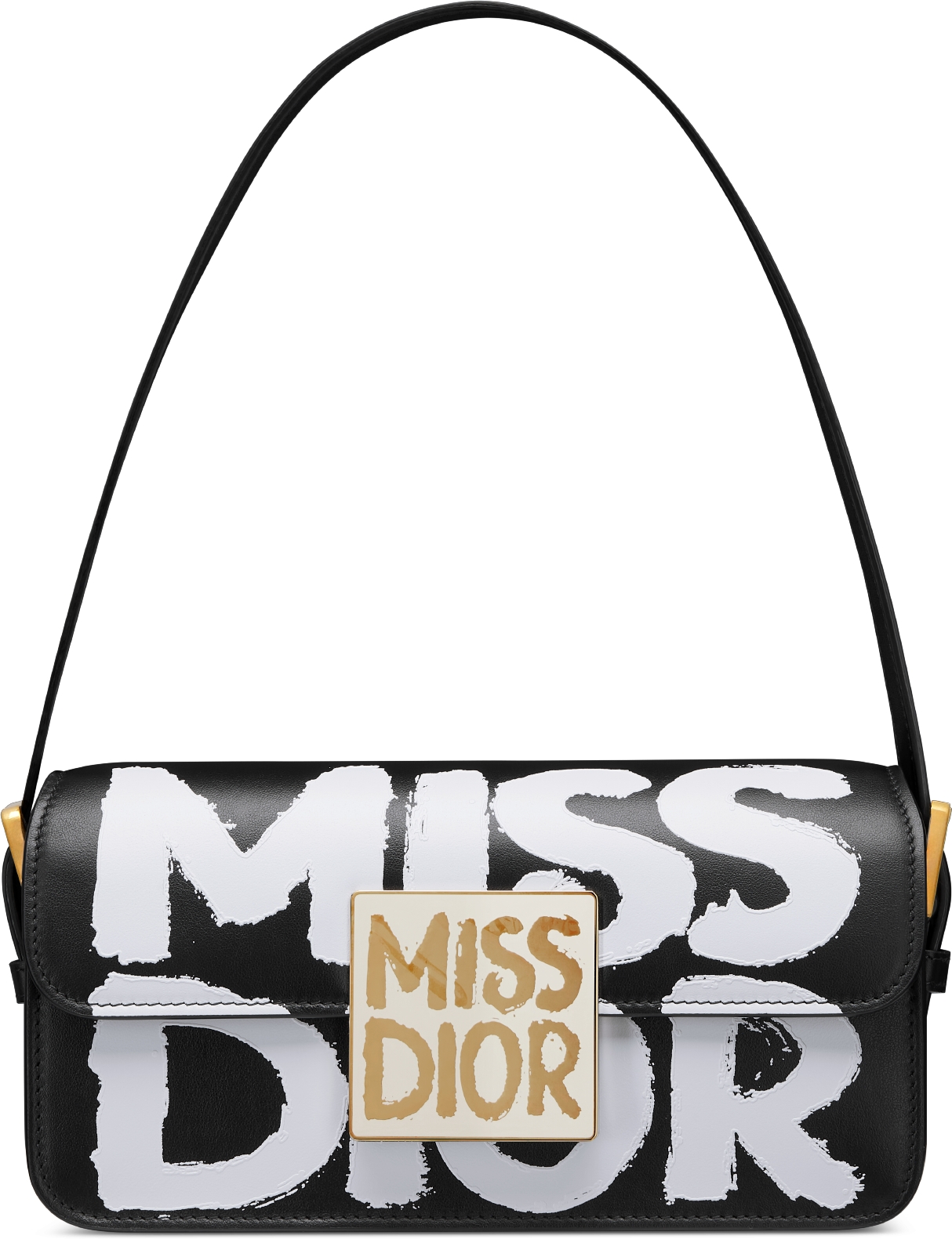 Bolsa Miss Dior com aba Couro de vitelo Miss Dior Graffiti estampado ...