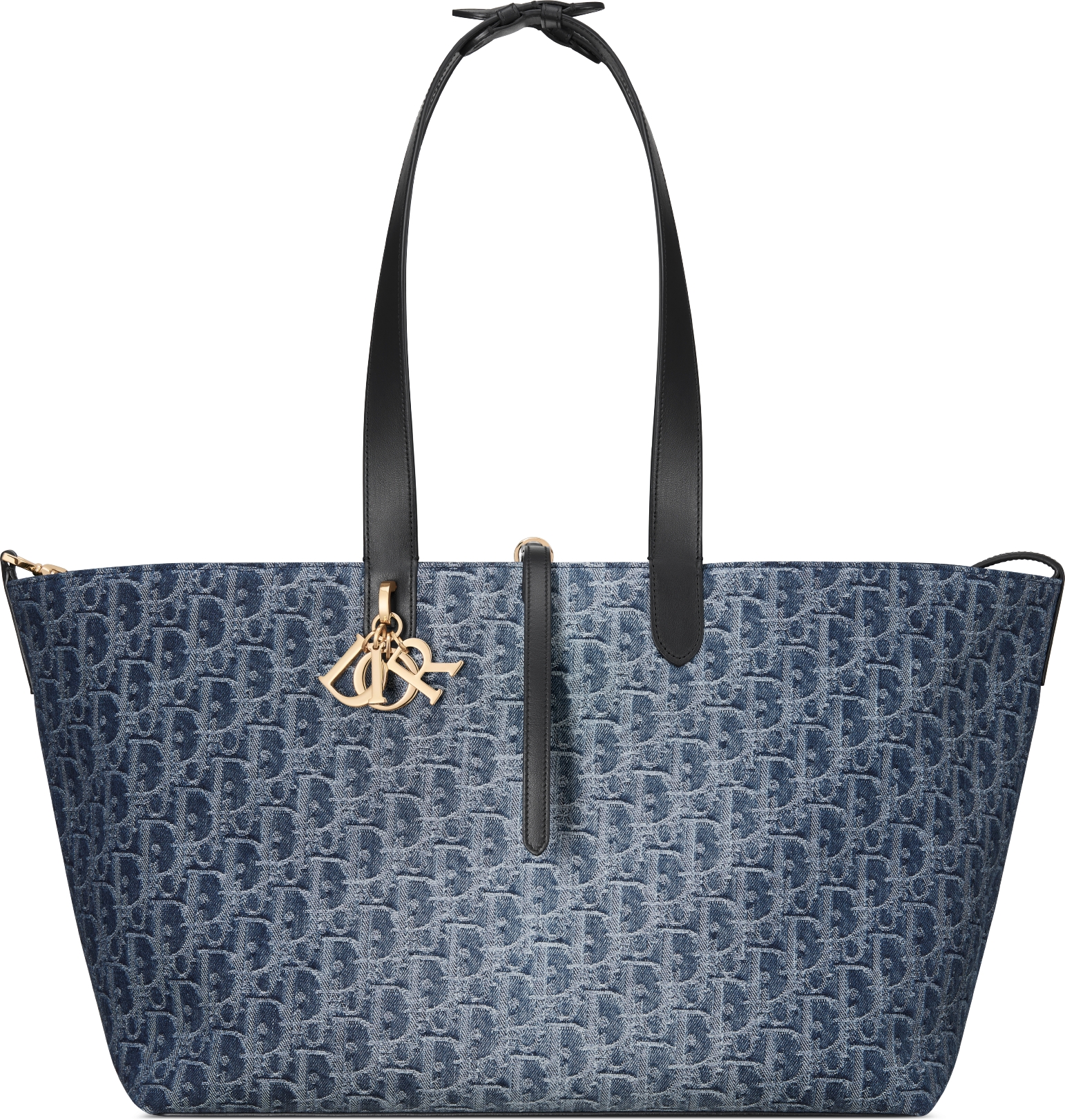 Large Dior Toujours Bag Blue Denim Dior Oblique Jacquard DIOR