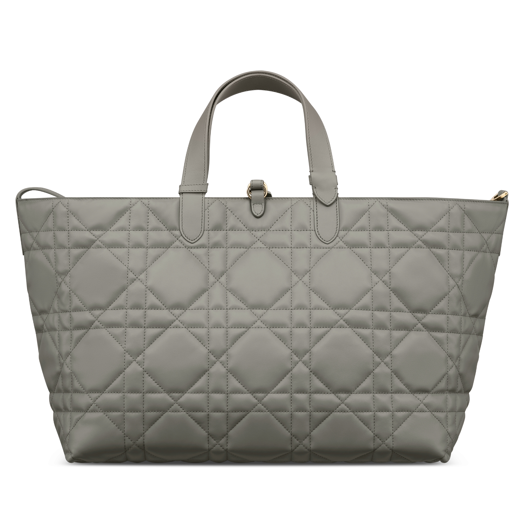 Bolsa Dior Toujours grande Couro de vitelo Macrocannage cinza-pedra E08