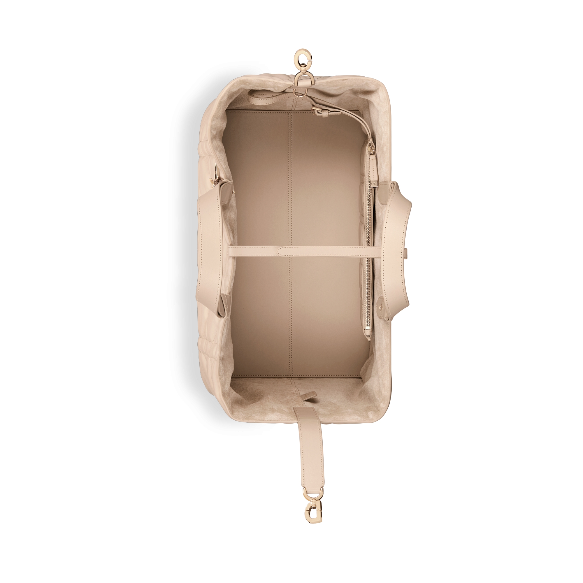 Large Dior Toujours Bag Powder Beige Macrocannage Calfskin E06