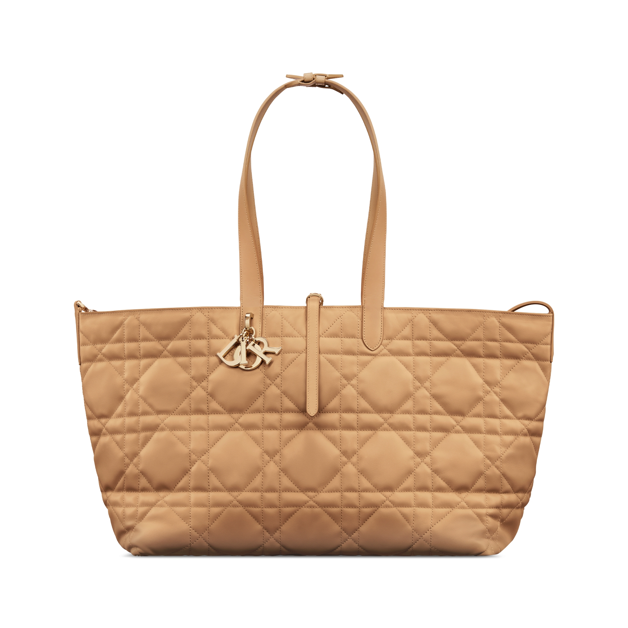 Sac Dior Toujours Large Cuir de veau Macrocannage couleur Medium Tan E07