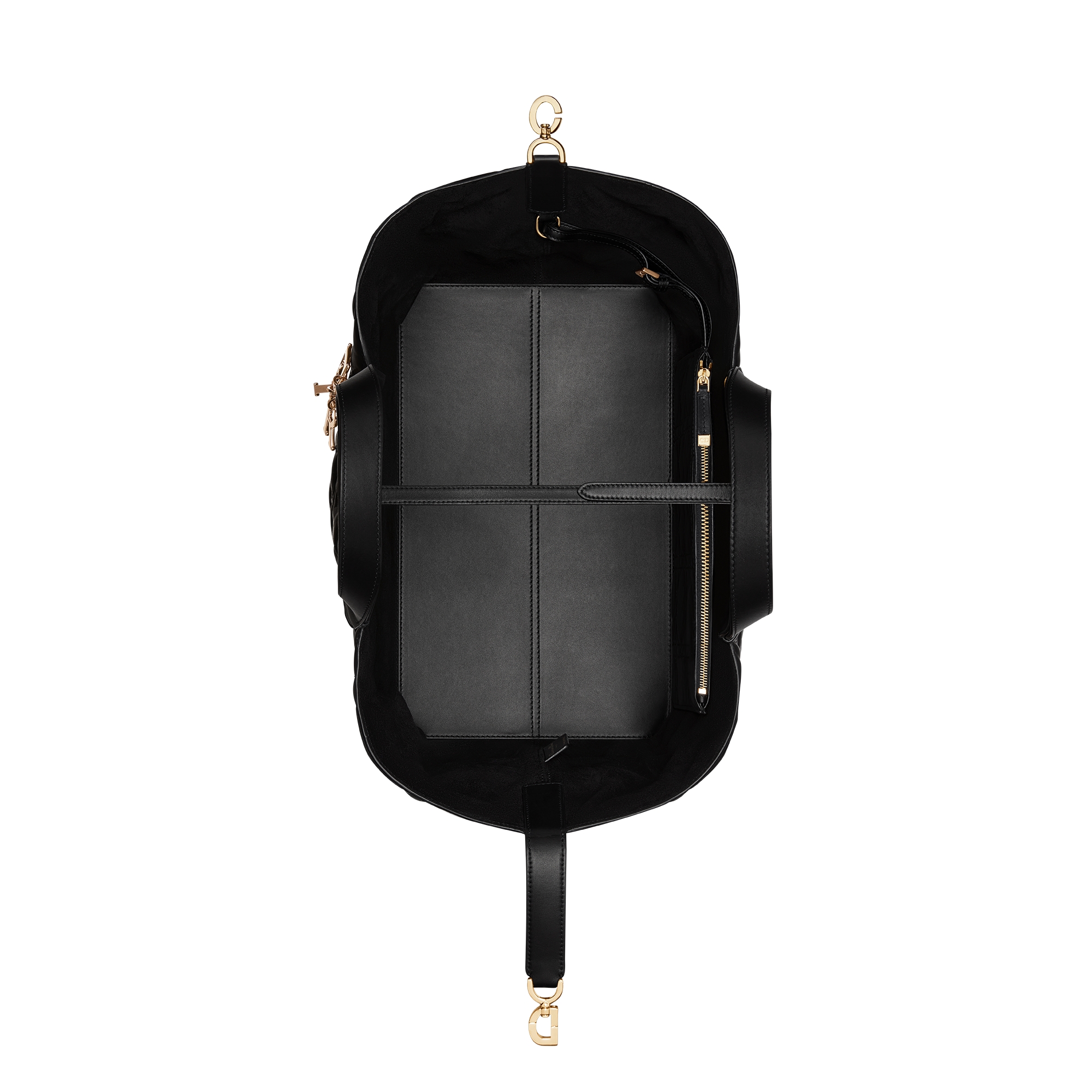 Large Dior Toujours Bag Black Macrocannage Calfskin E06