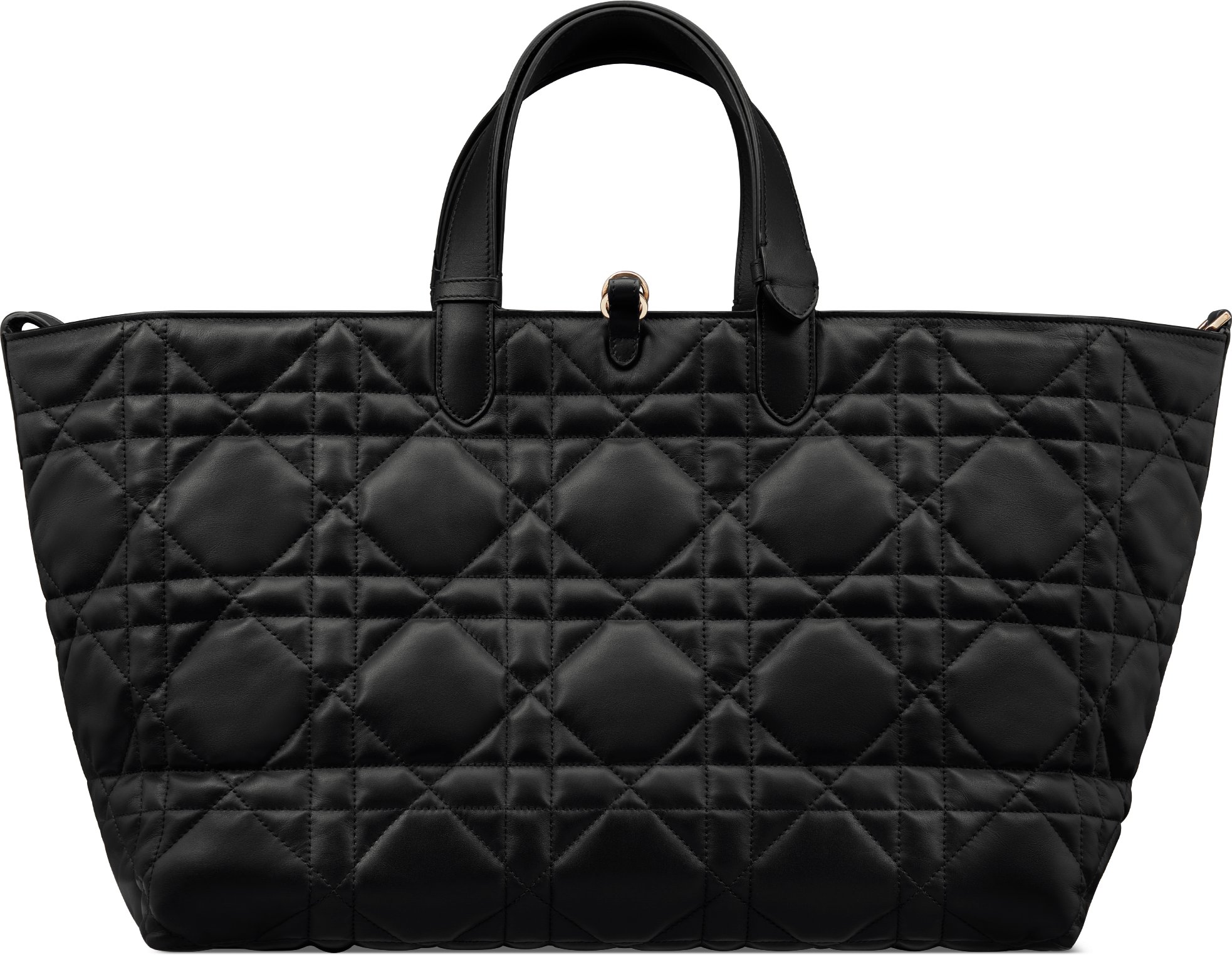 Large Dior Toujours Bag Black Macrocannage Calfskin DIOR