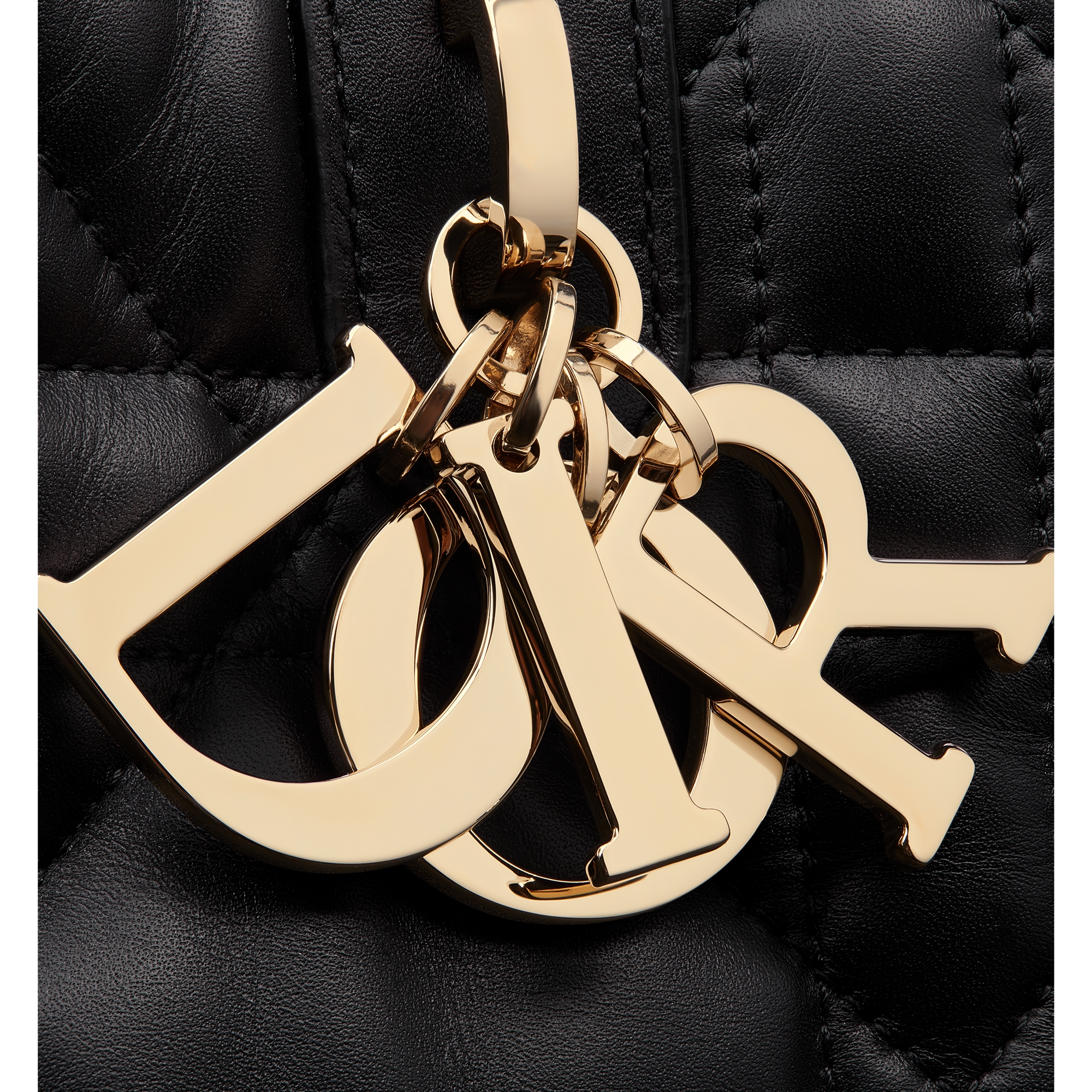 Large Dior Toujours Bag Black Macrocannage Calfskin E09