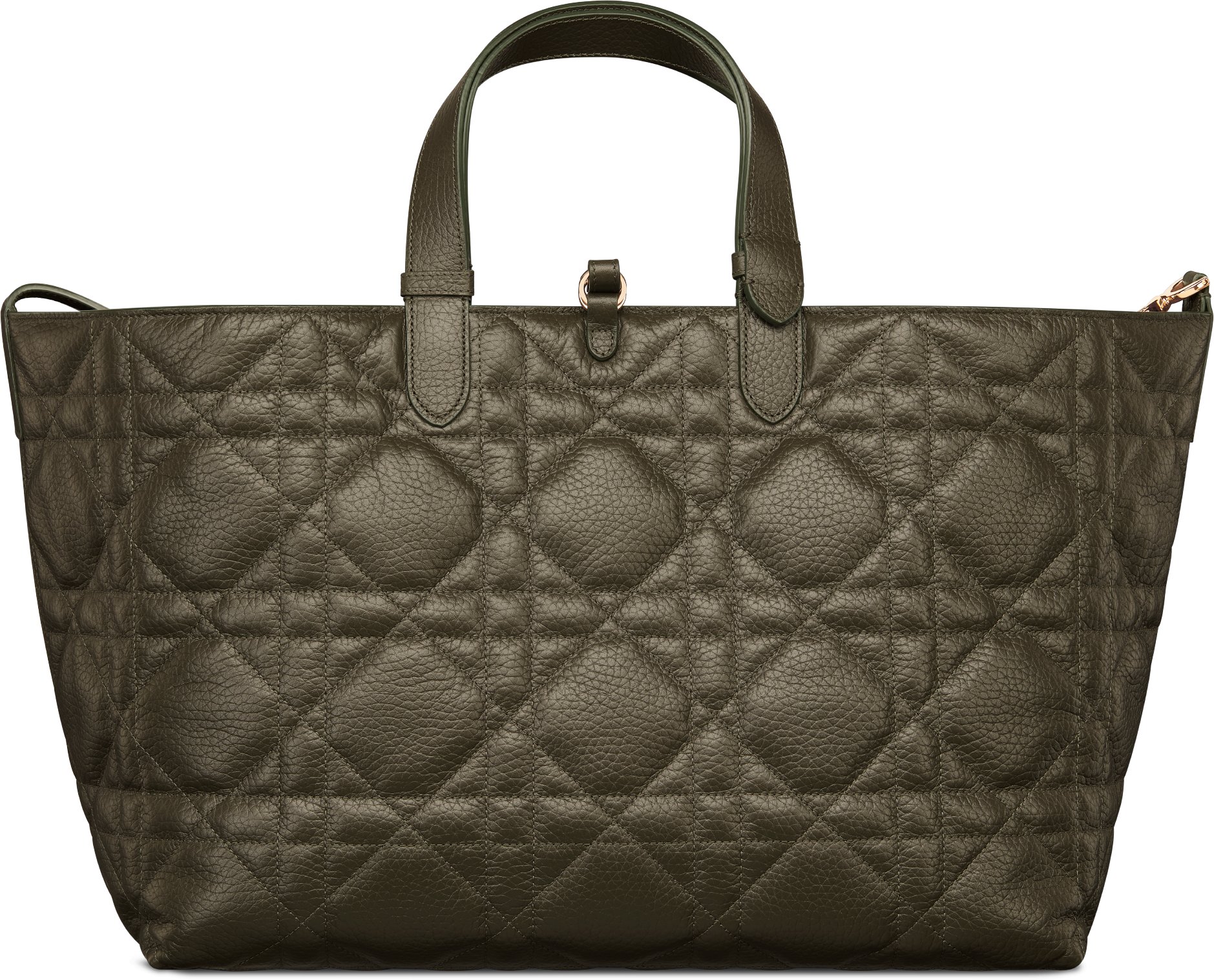 Grote Dior Toujours tas Zwart generfd kalfsleer met Macrocannage motief DIOR