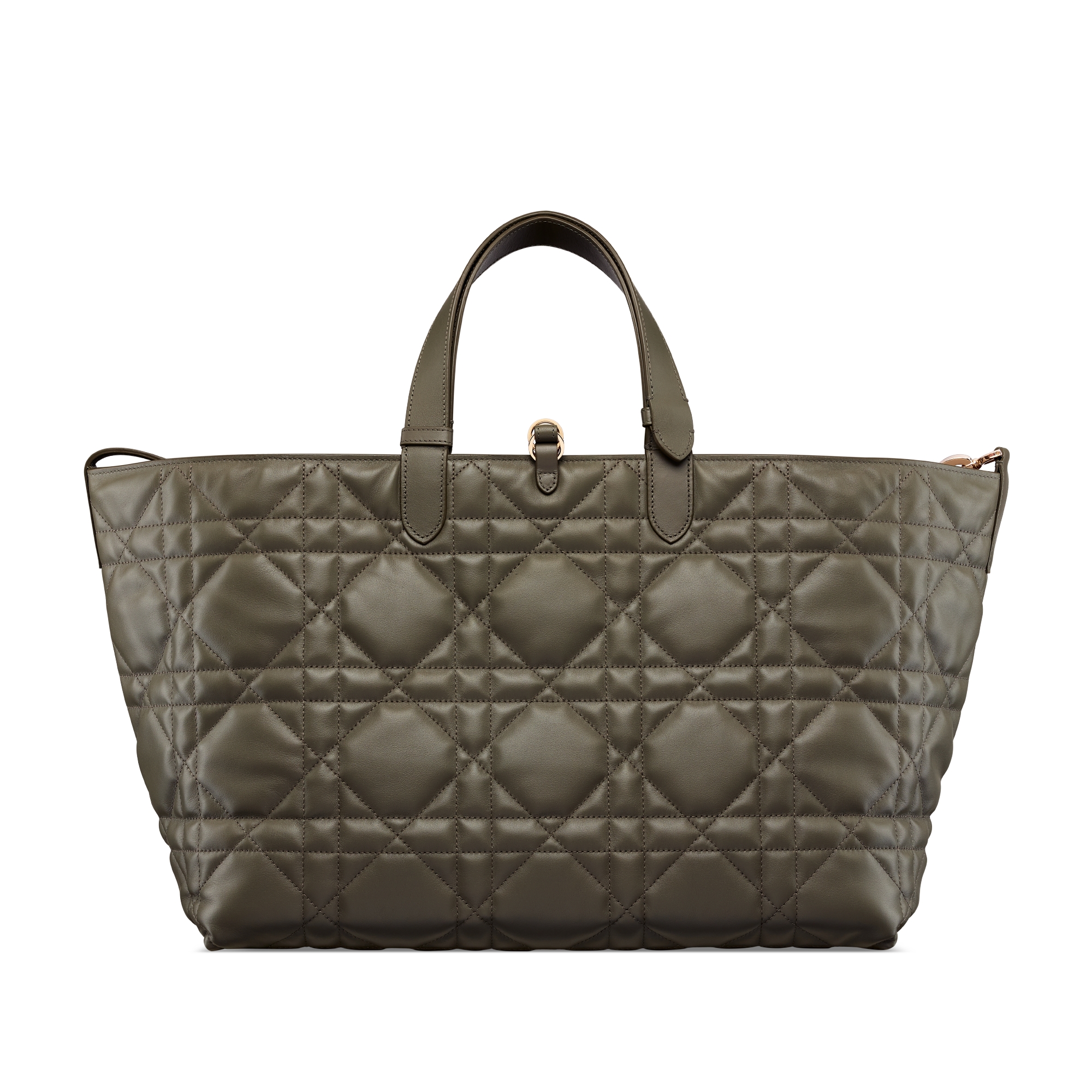 Sac Dior Toujours Large Cuir de veau Macrocannage couleur Dark Fango E08