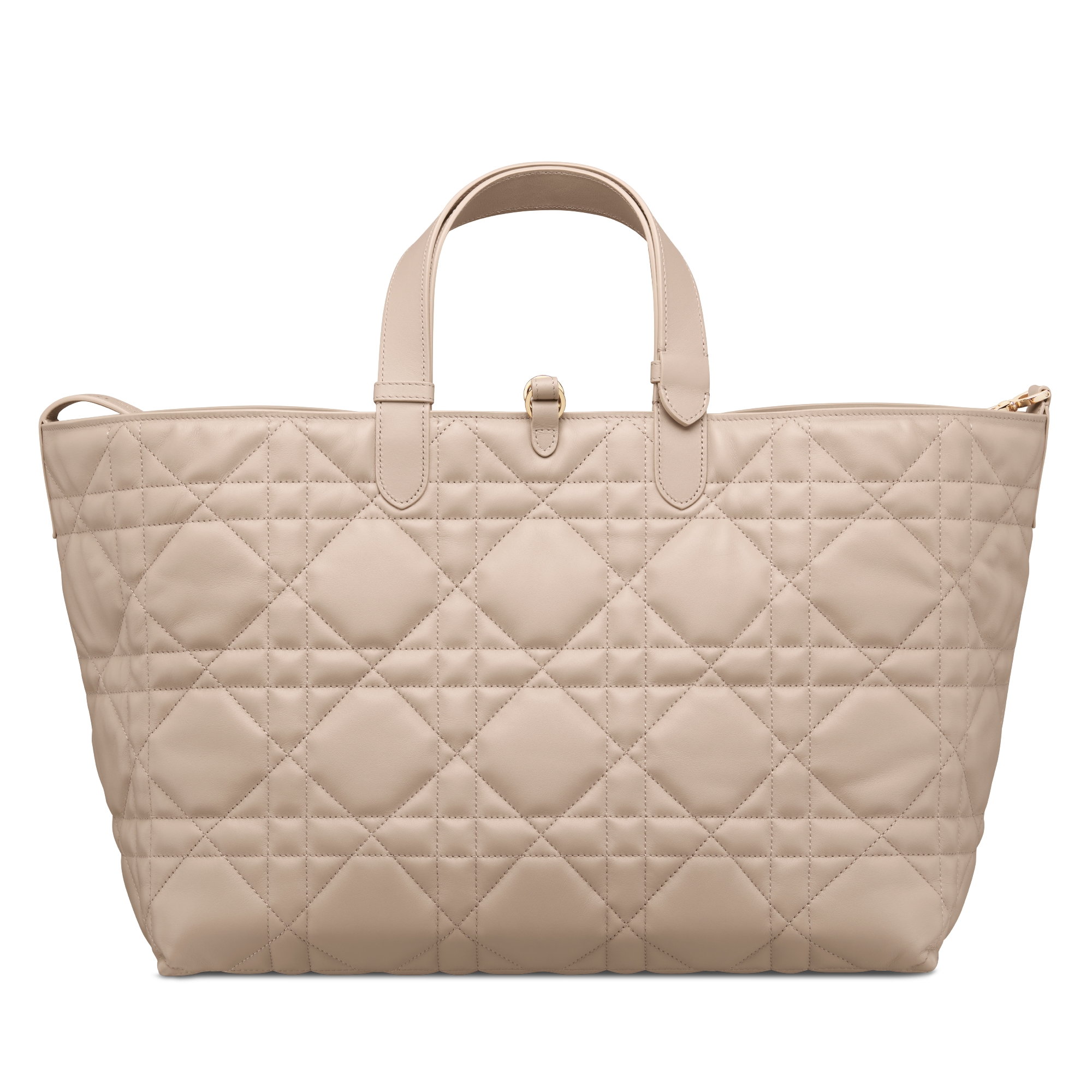 Große Dior Toujours Tasche Macrocannage Kalbsleder in Wüstentaupe E08