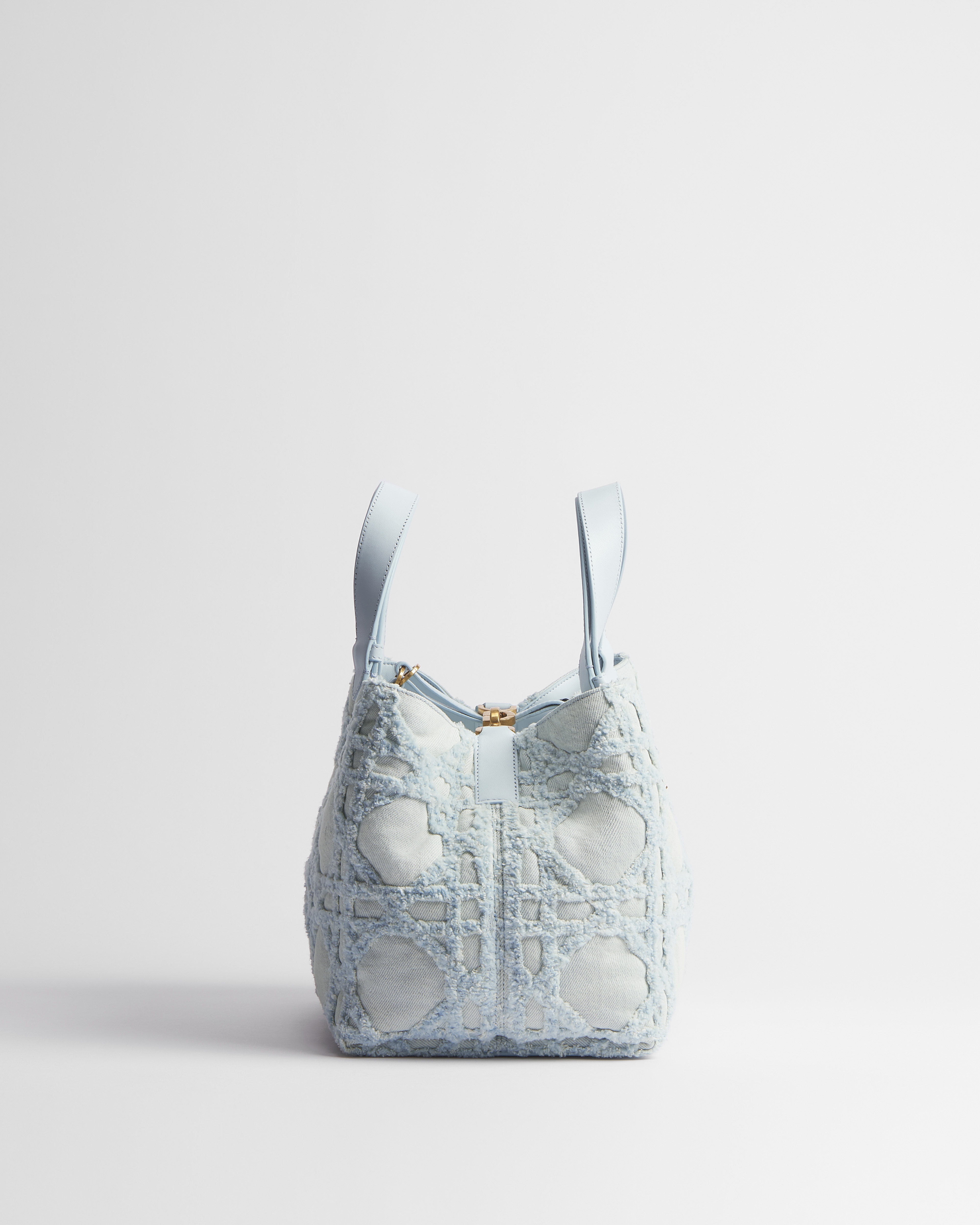 Bolsa Dior Toujours média Denim Cannage azul E02