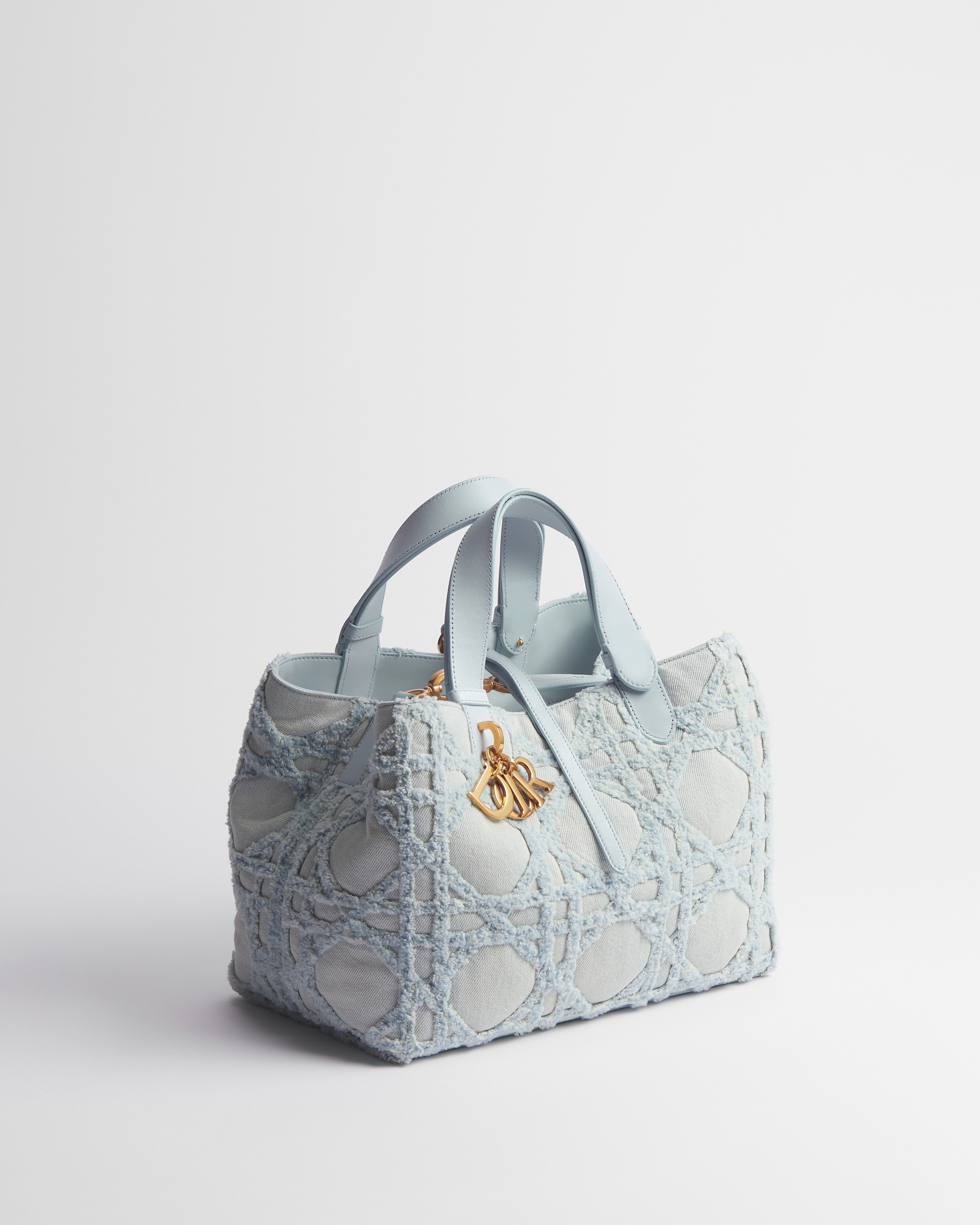 Bolsa Dior Toujours média Denim Cannage azul E03