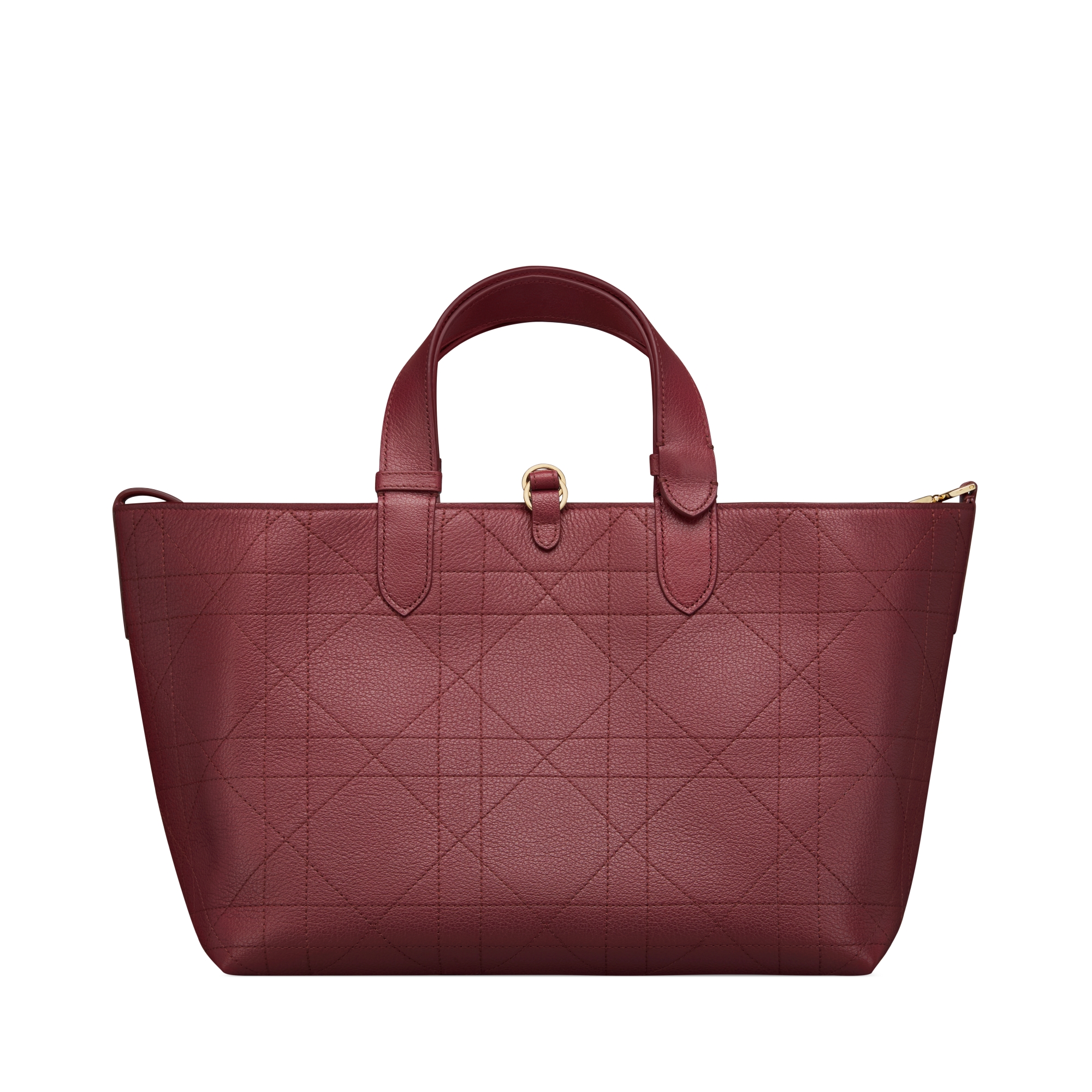 Mittelgroße Dior Toujours Tasche Flat Macrocannage Kalbsleder in Bordeaux E08