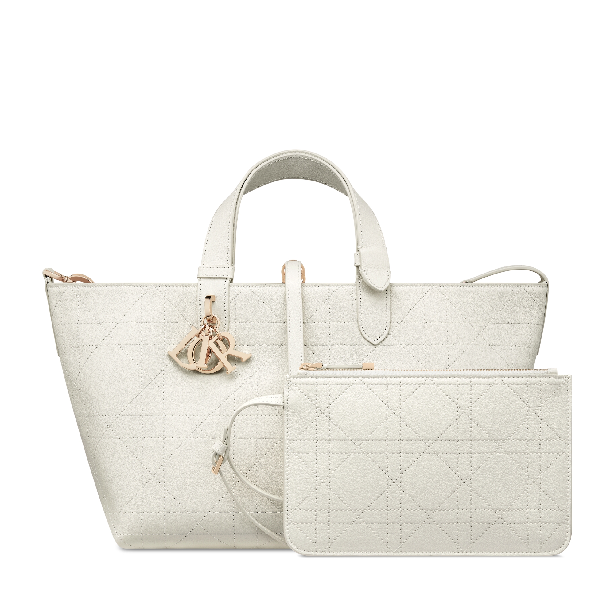 Dior Toujours 미디엄 백 아이보리 플랫 매크로까나쥬 송아지 가죽 E10