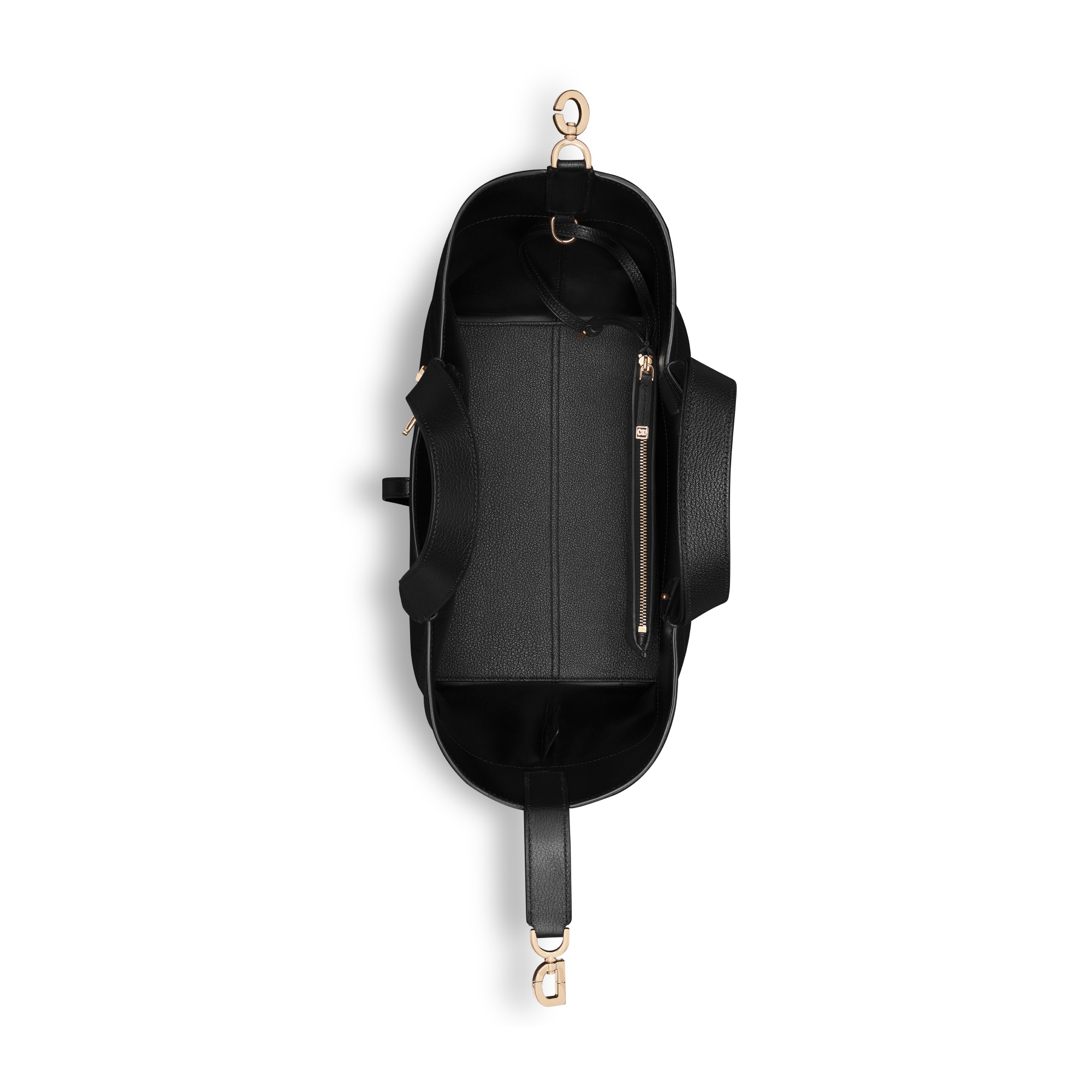 Medium Dior Toujours Bag Black Flat Macrocannage Calfskin E06