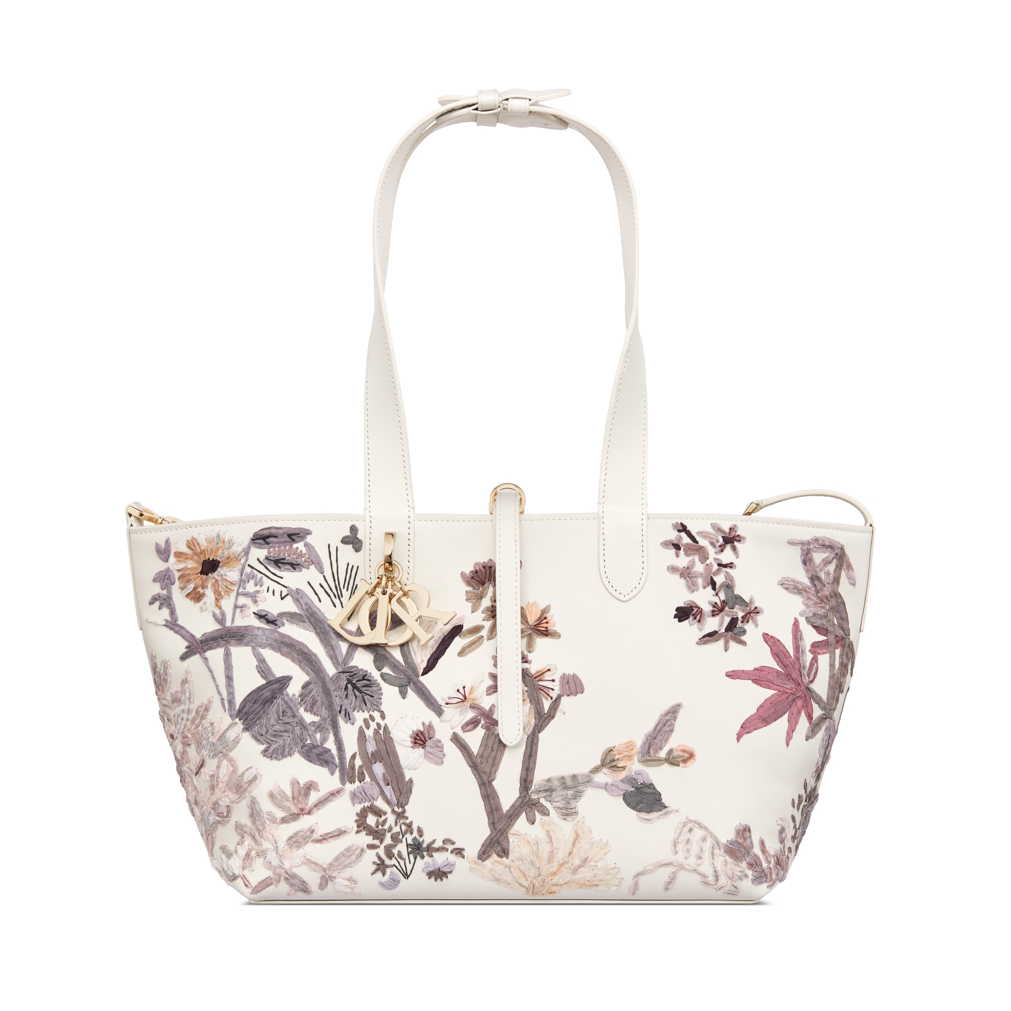 Middelgrote Dior Toujours-tas Kalfsleer geborduurd met veelkleurig Millefiori-motief E07