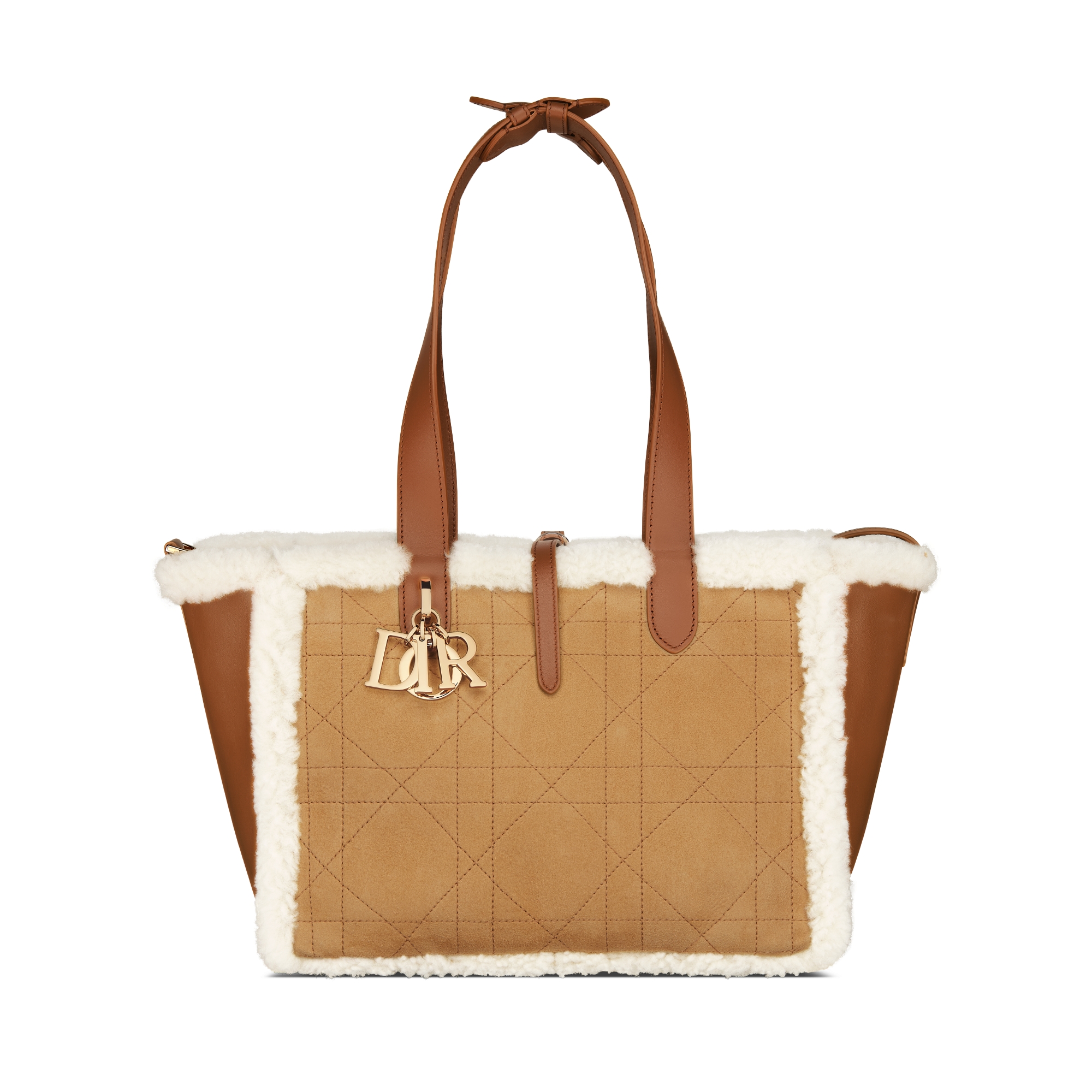 Dior Toujours バッグ ミディアム マクロカナージュ スエード & ラムスキンシアリング E07