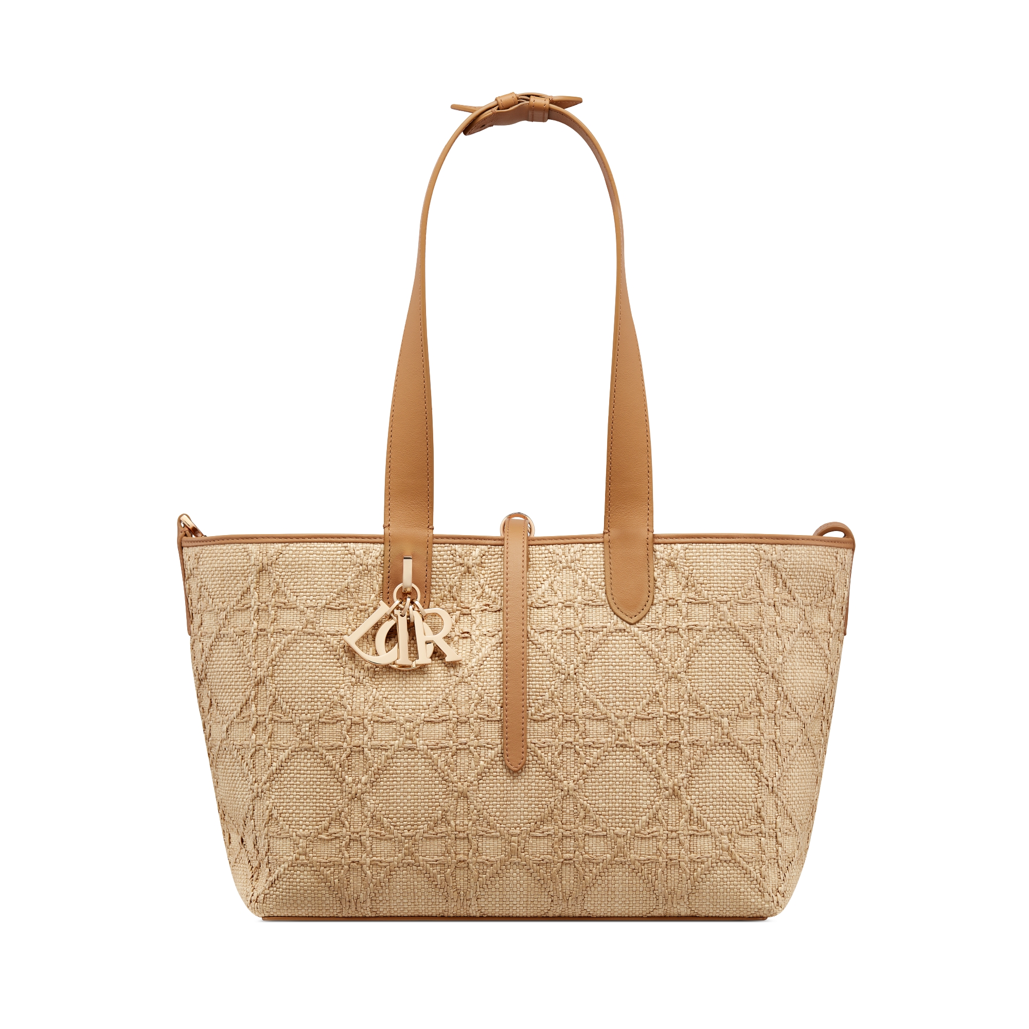 Medium Dior Toujours Bag Natural Cannage Raffia E07