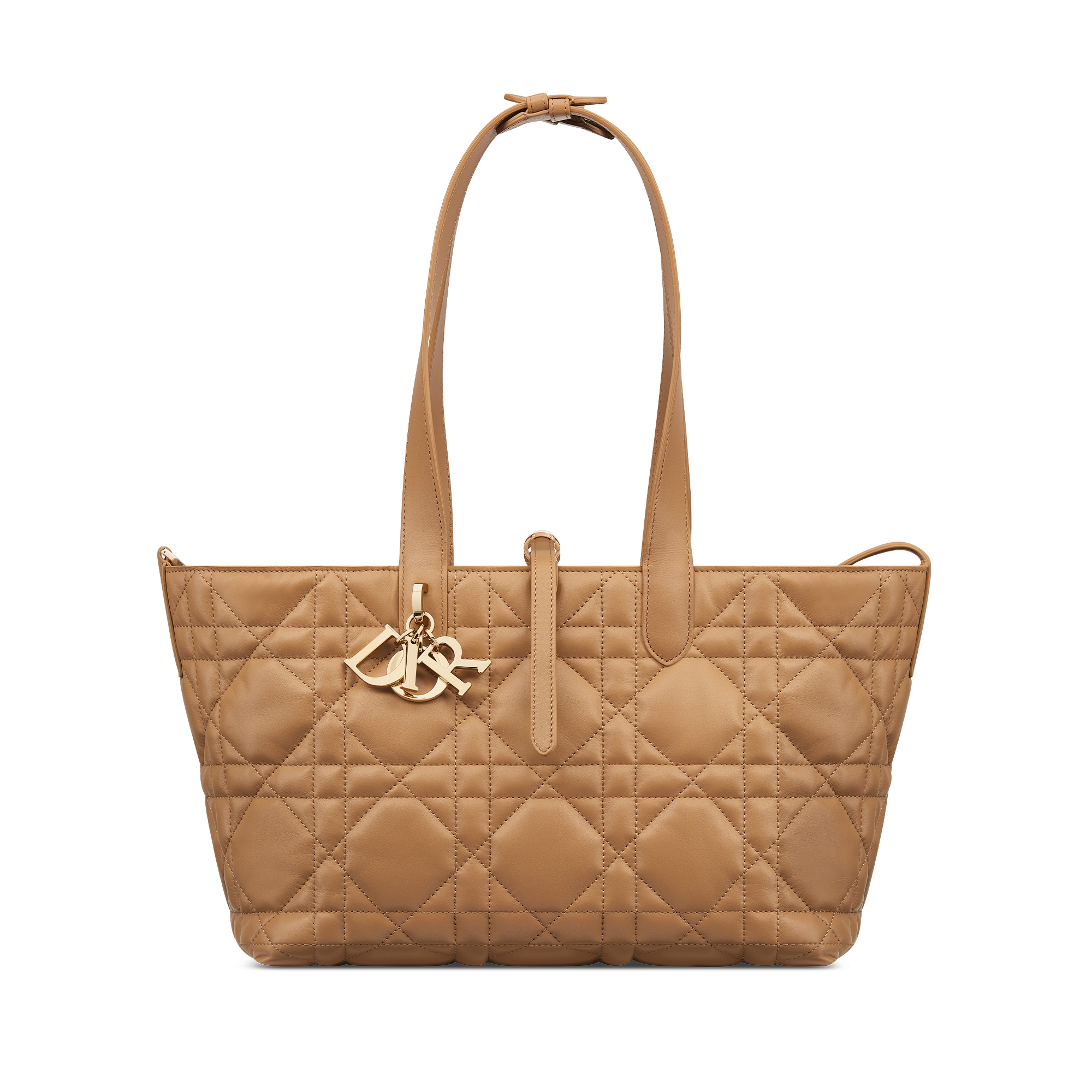 Medium Dior Toujours Bag Medium Tan Macrocannage Calfskin E07