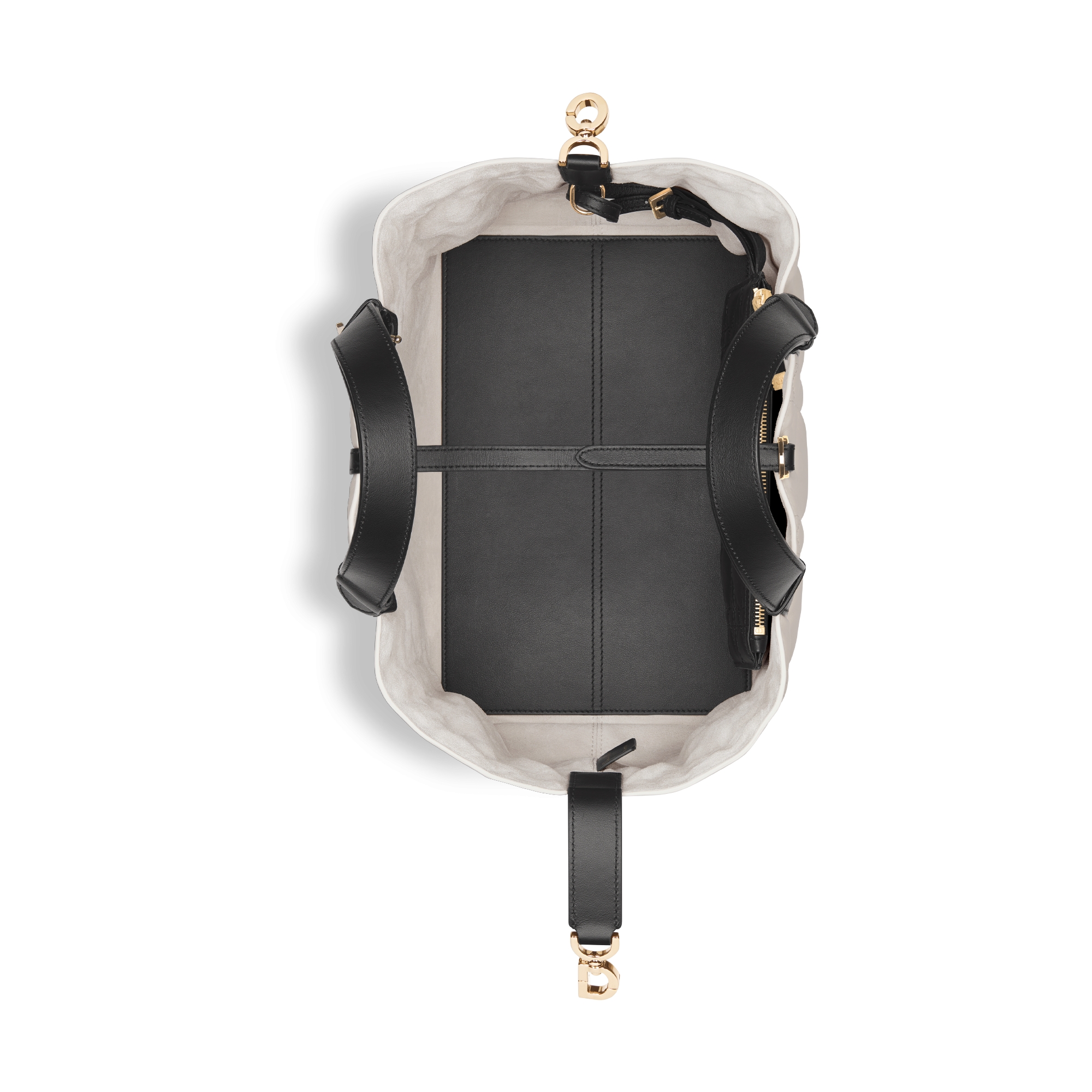 Medium Dior Toujours Bag Latte and Black Macrocannage Calfskin E06