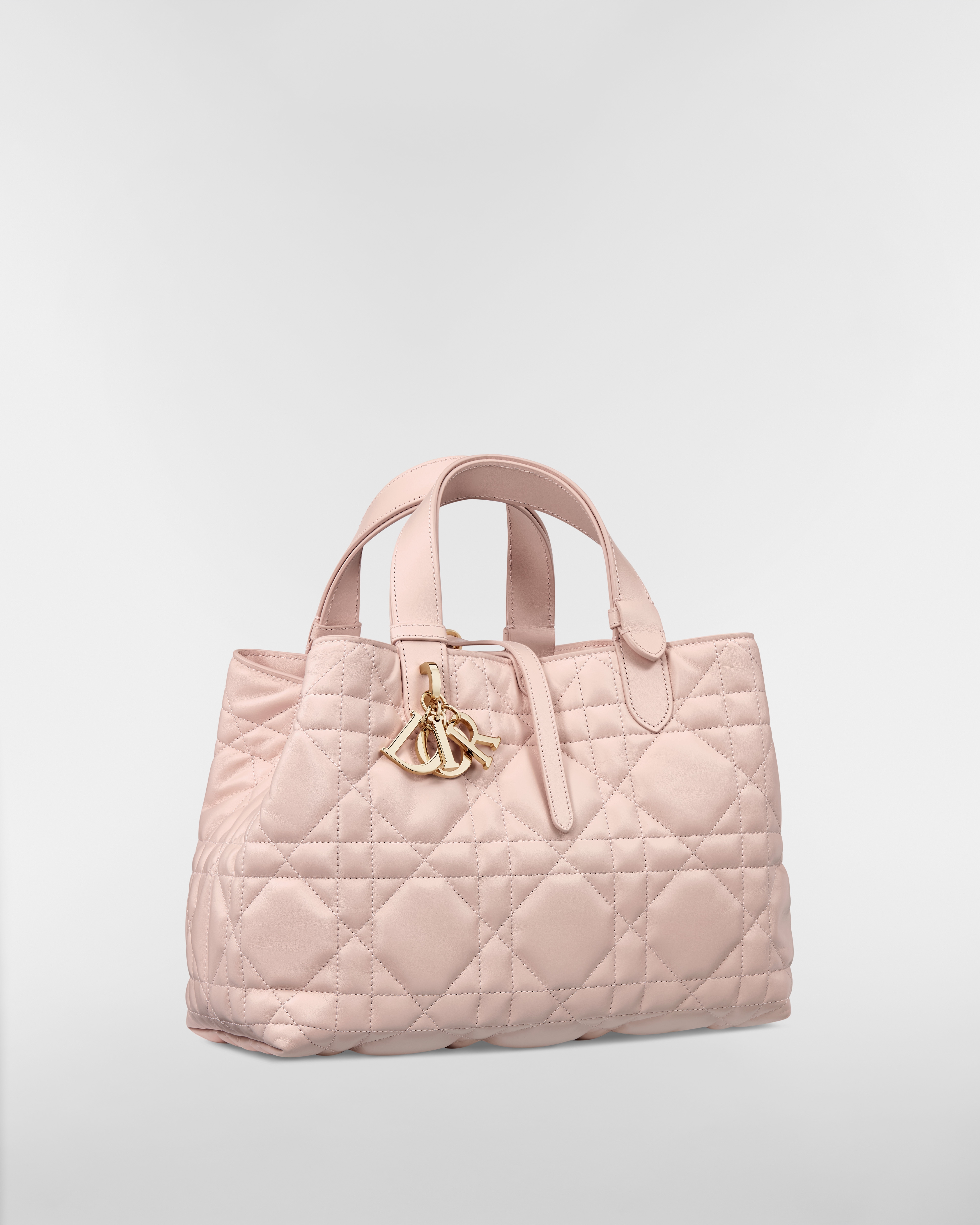 Medium Dior Toujours Bag Powder Pink Macrocannage Calfskin E03