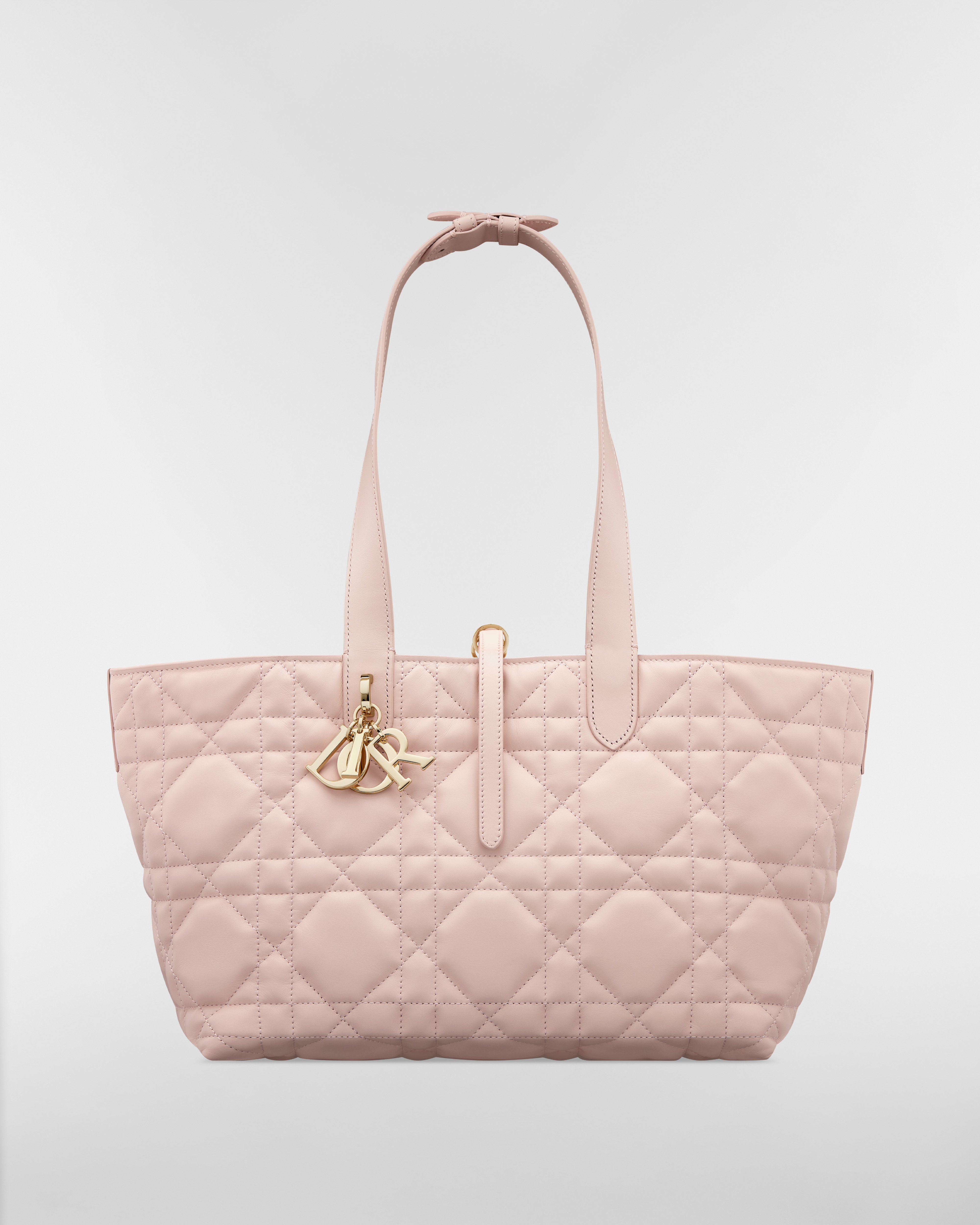 Medium Dior Toujours Bag Powder Pink Macrocannage Calfskin E07