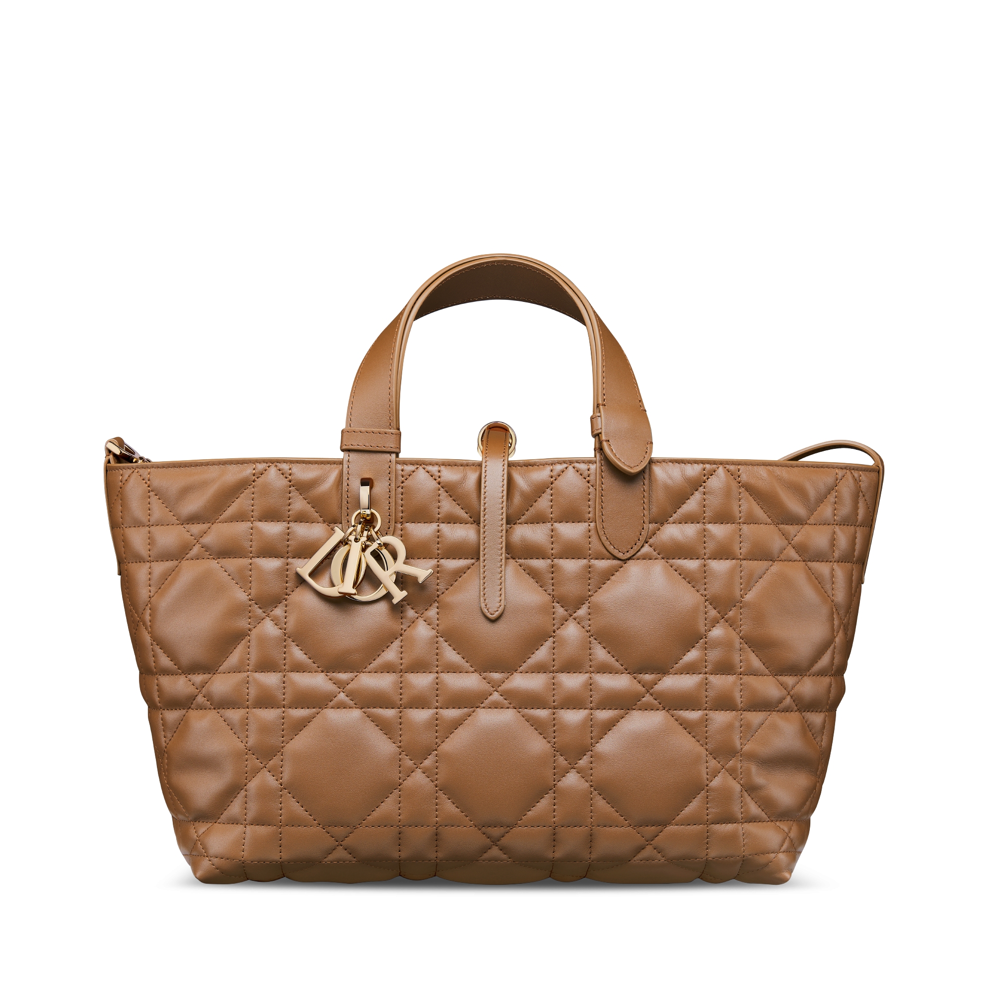 Medium Dior Toujours Bag Camel Macrocannage Calfskin E01