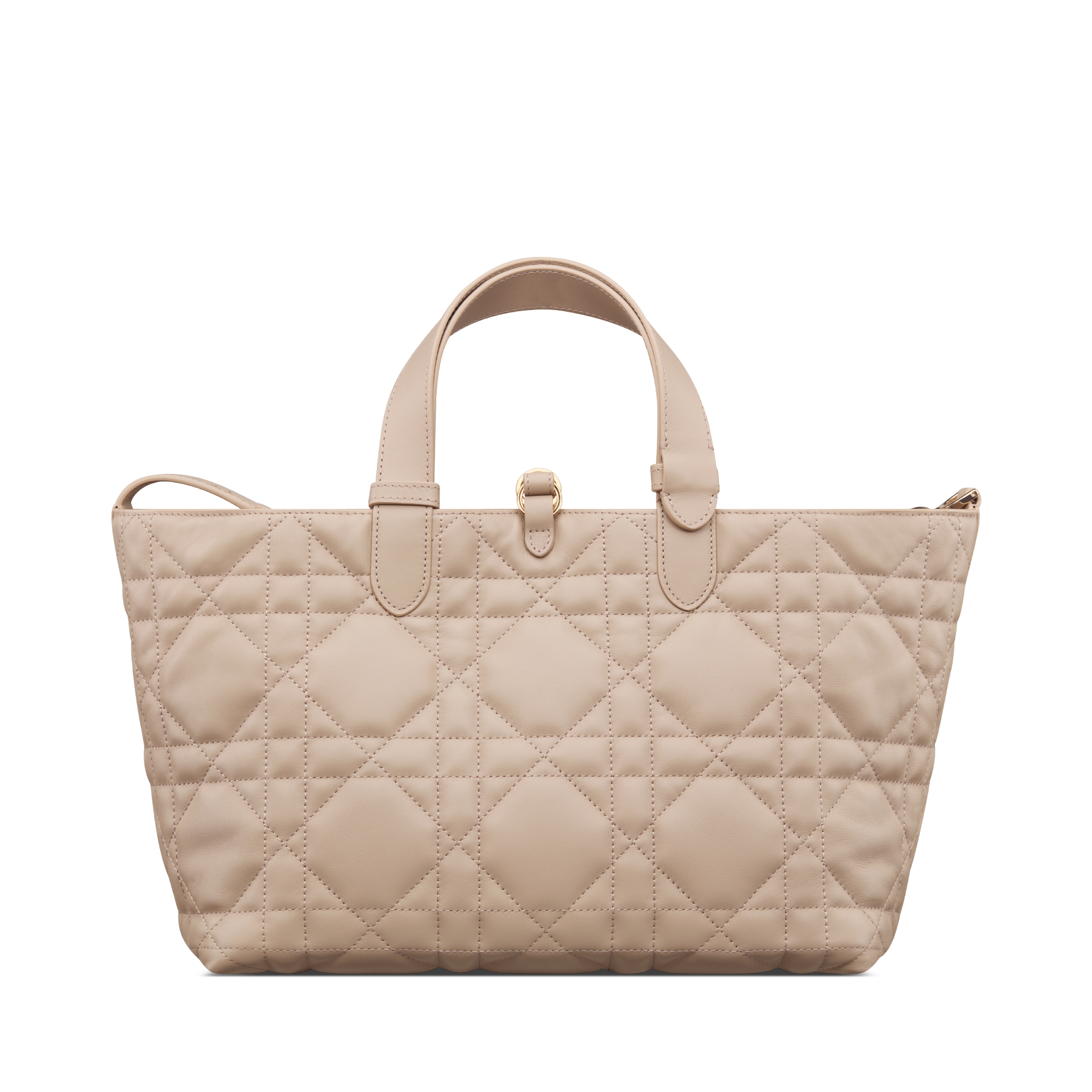 Medium Dior Toujours Bag Desert Taupe Macrocannage Calfskin E08