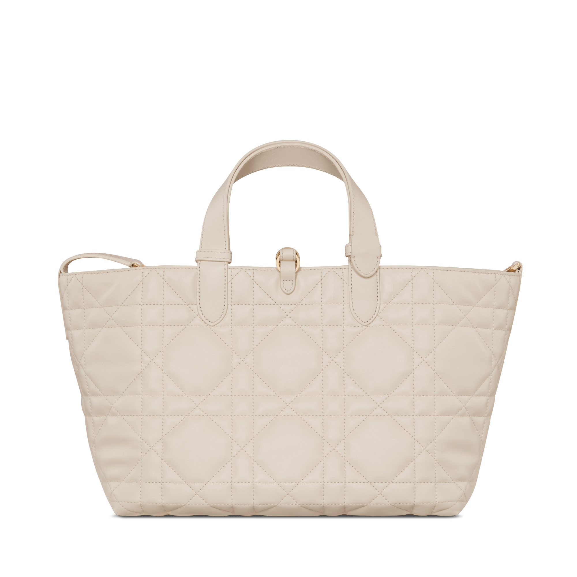 Medium Dior Toujours Bag Light Biscuit Macrocannage Calfskin E08