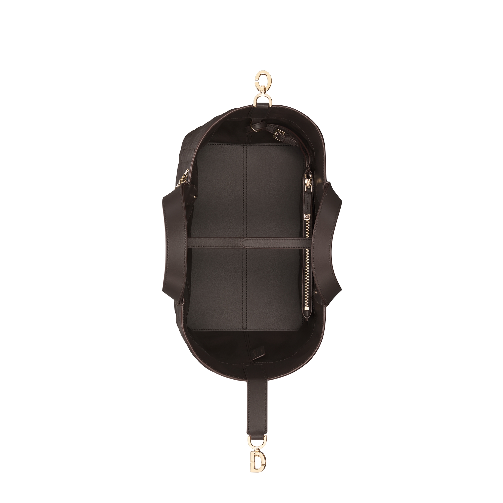 Medium Dior Toujours Bag Dark Chocolate Brown Macrocannage Calfskin E06