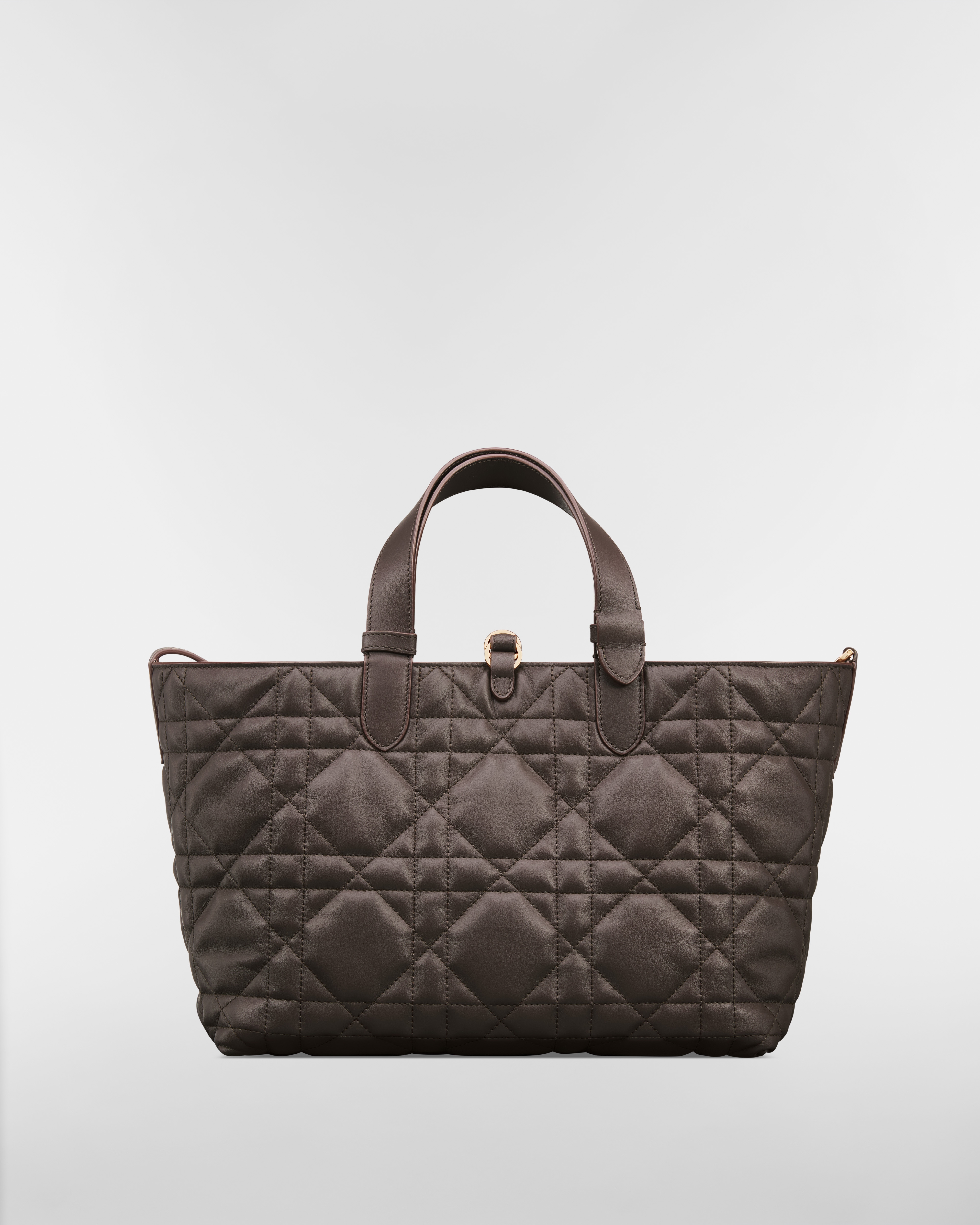 Bolsa Dior Toujours média Couro de vitelo Macrocannage marrom-chocolate-escuro E08