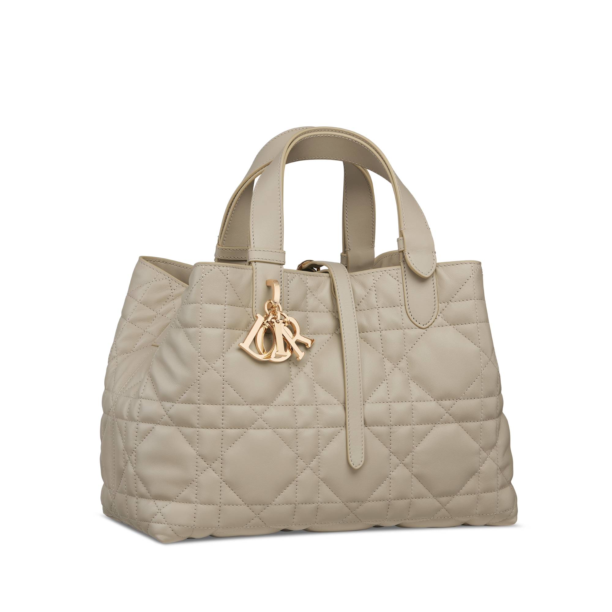 Mittelgroße Dior Toujours Tasche Macrocannage Kalbsleder in Seilfarbe E03