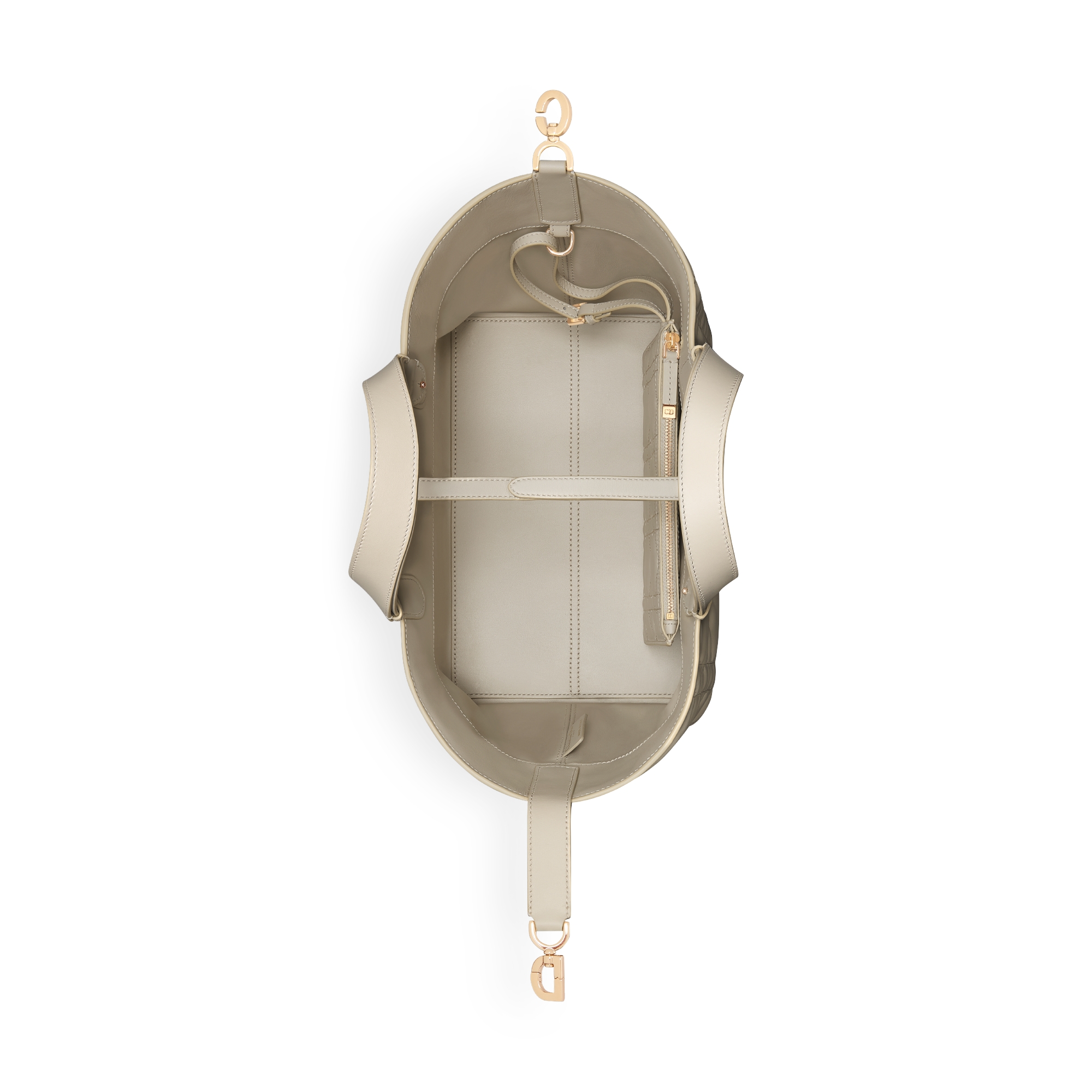 Medium Dior Toujours Bag Rope Beige Macrocannage Calfskin E06