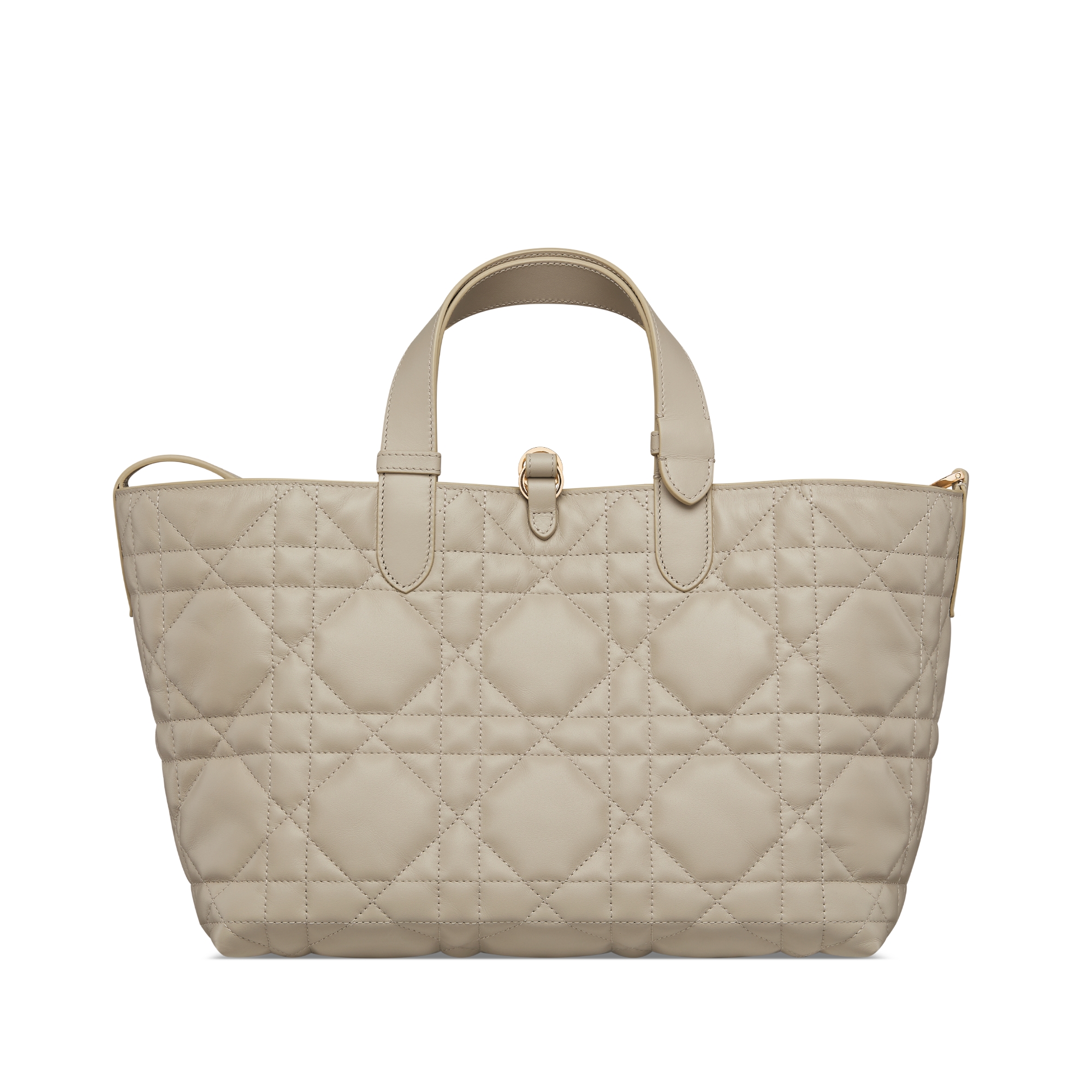 Medium Dior Toujours Bag Rope Beige Macrocannage Calfskin E08