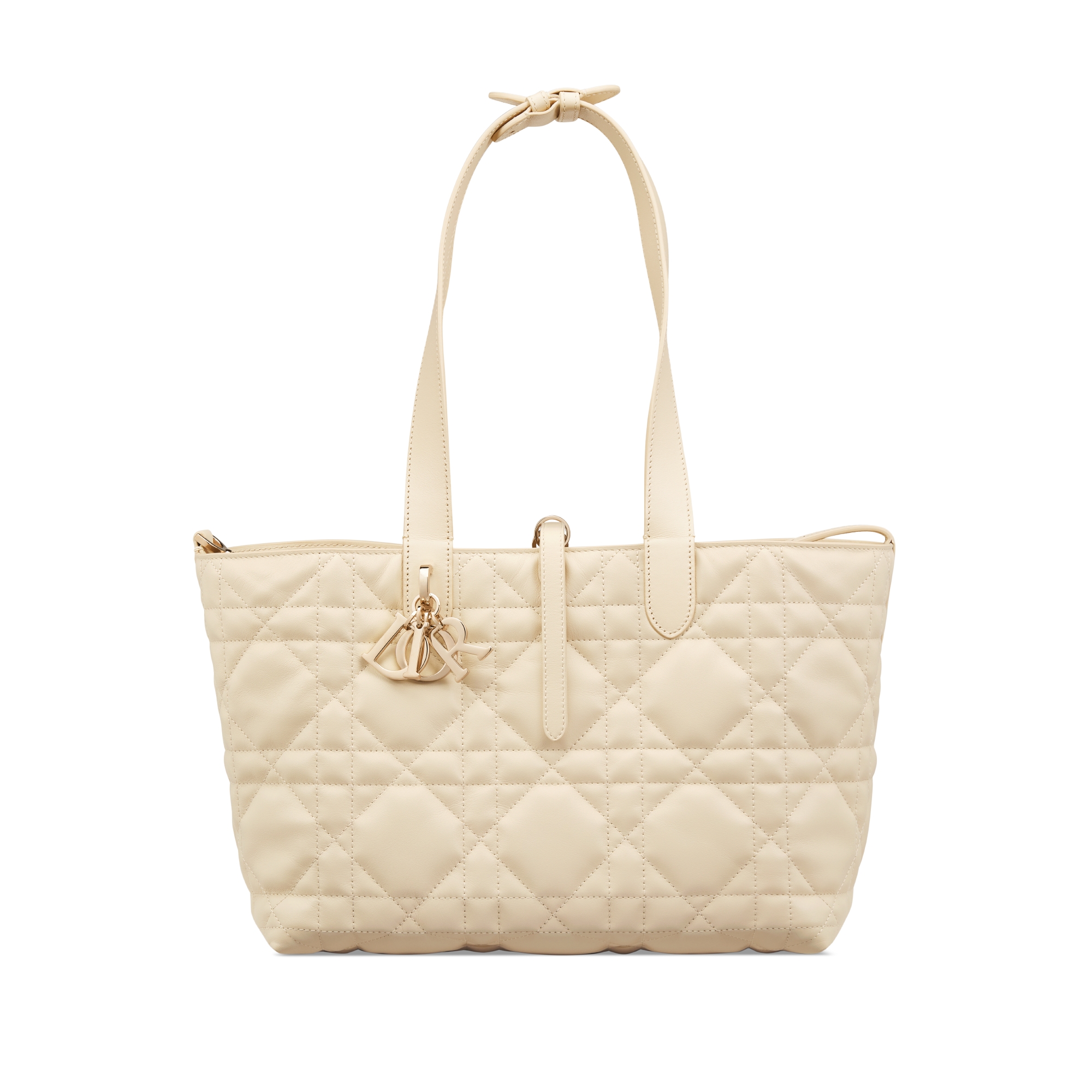 Sac Dior Toujours Medium Cuir de veau Macrocannage beige clair E07