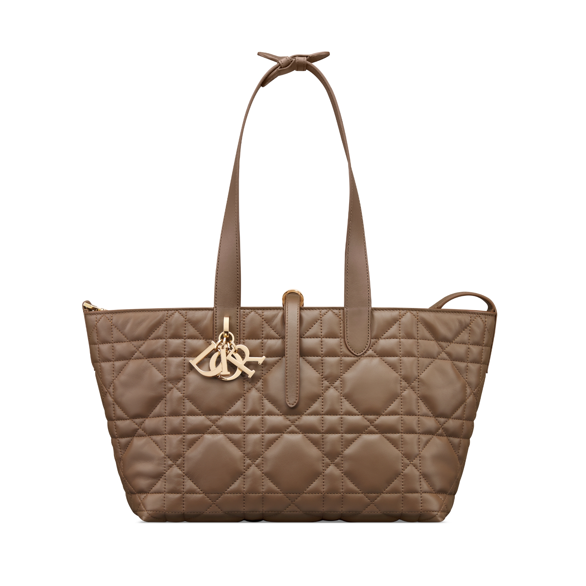 Medium Dior Toujours Bag Tobacco Brown Macrocannage Calfskin E07