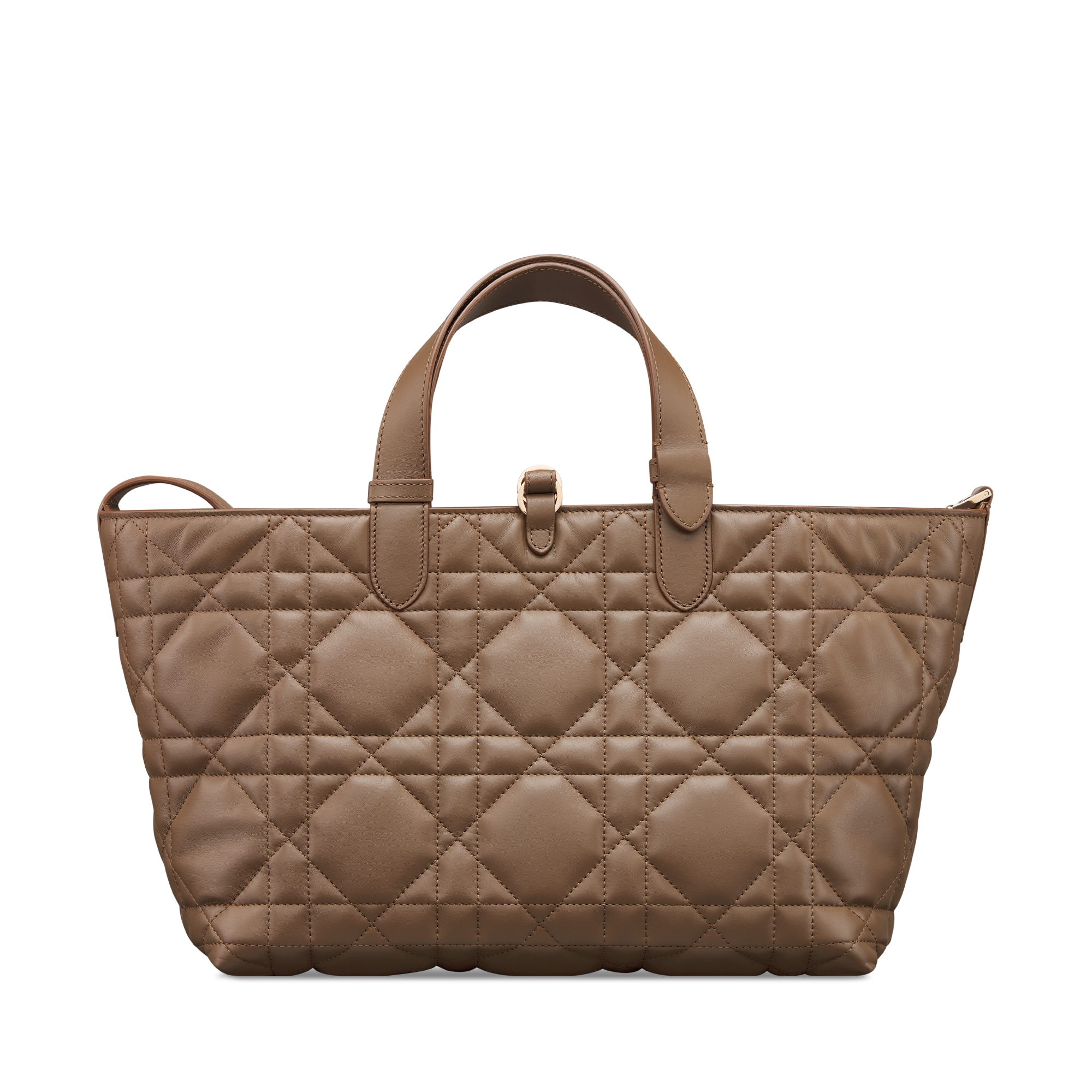 Medium Dior Toujours Bag Tobacco Brown Macrocannage Calfskin E08