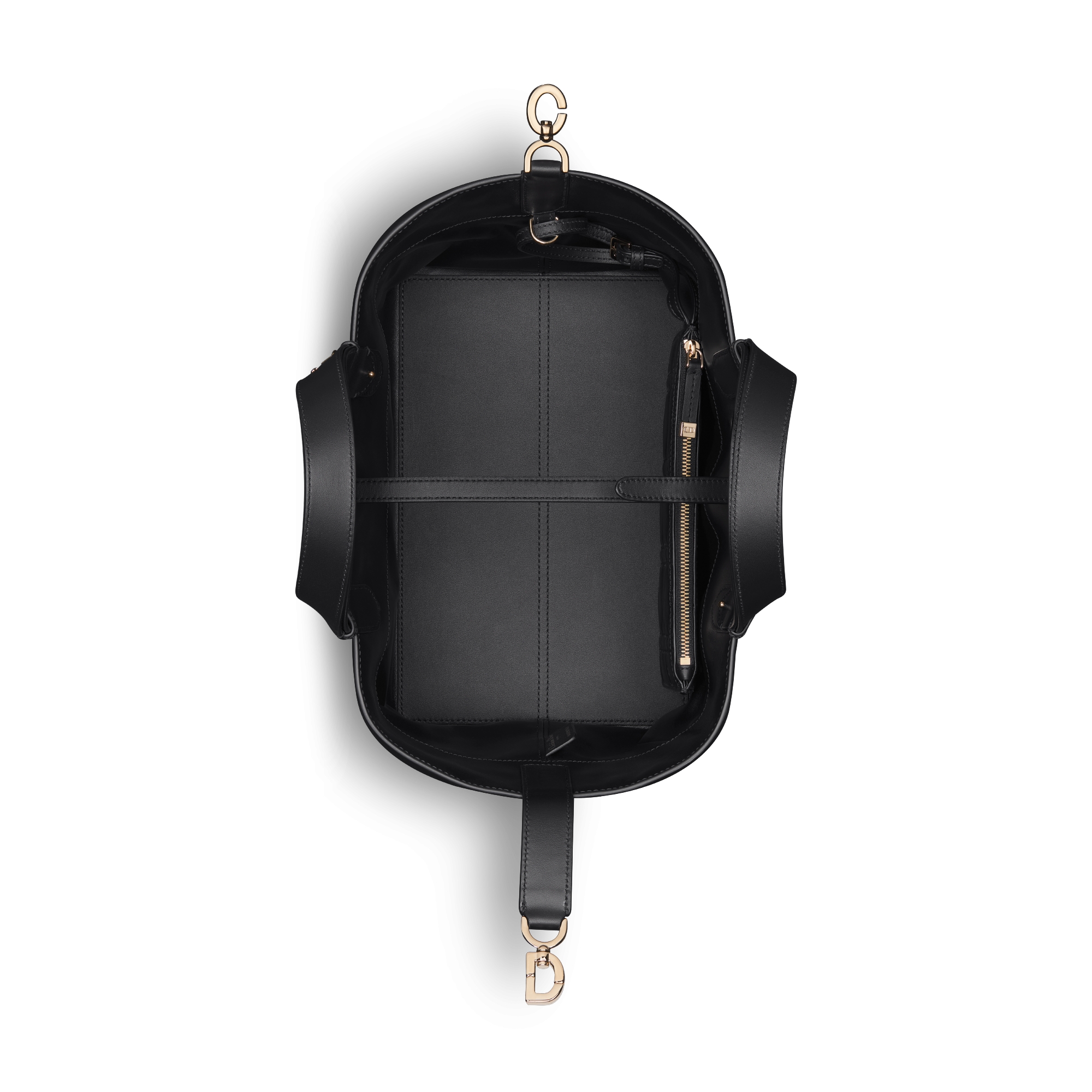 Medium Dior Toujours Bag Black Macrocannage Calfskin E06