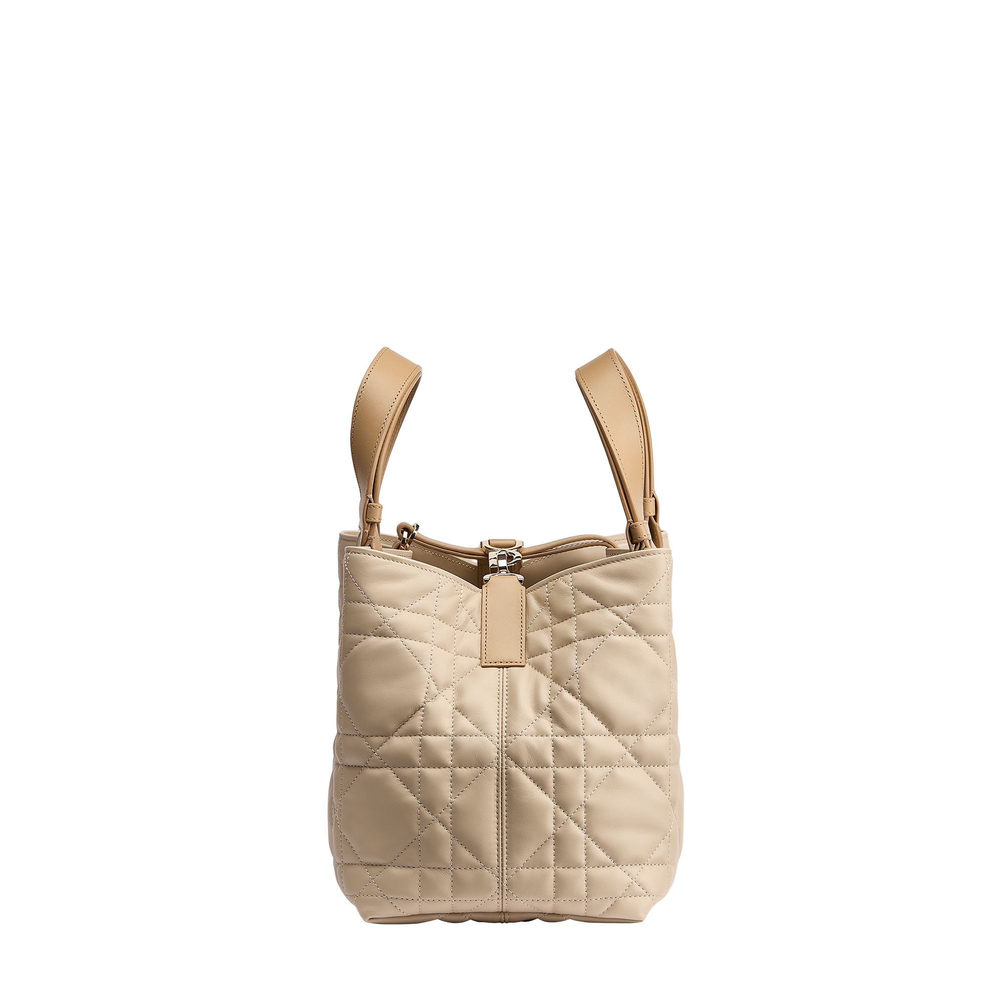 Medium Dior Toujours Bag Trench and Biscuit Macrocannage Calfskin E02