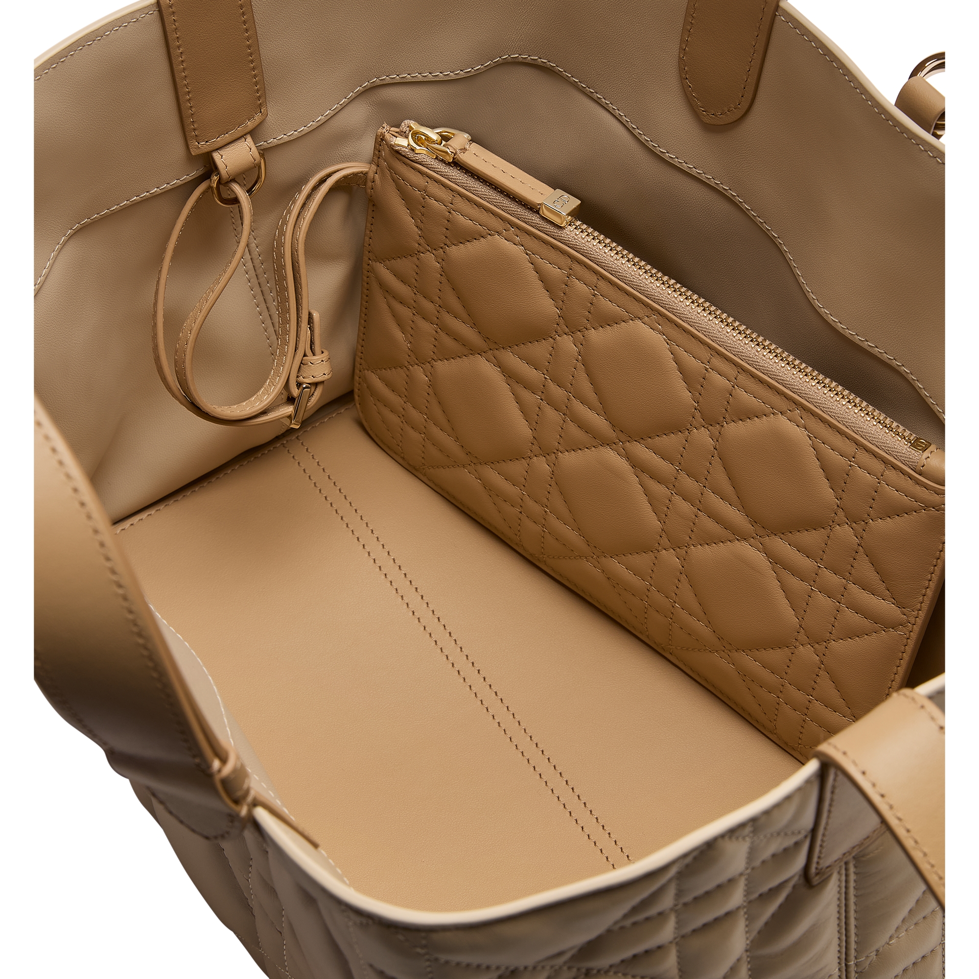 Medium Dior Toujours Bag Trench and Biscuit Macrocannage Calfskin E09