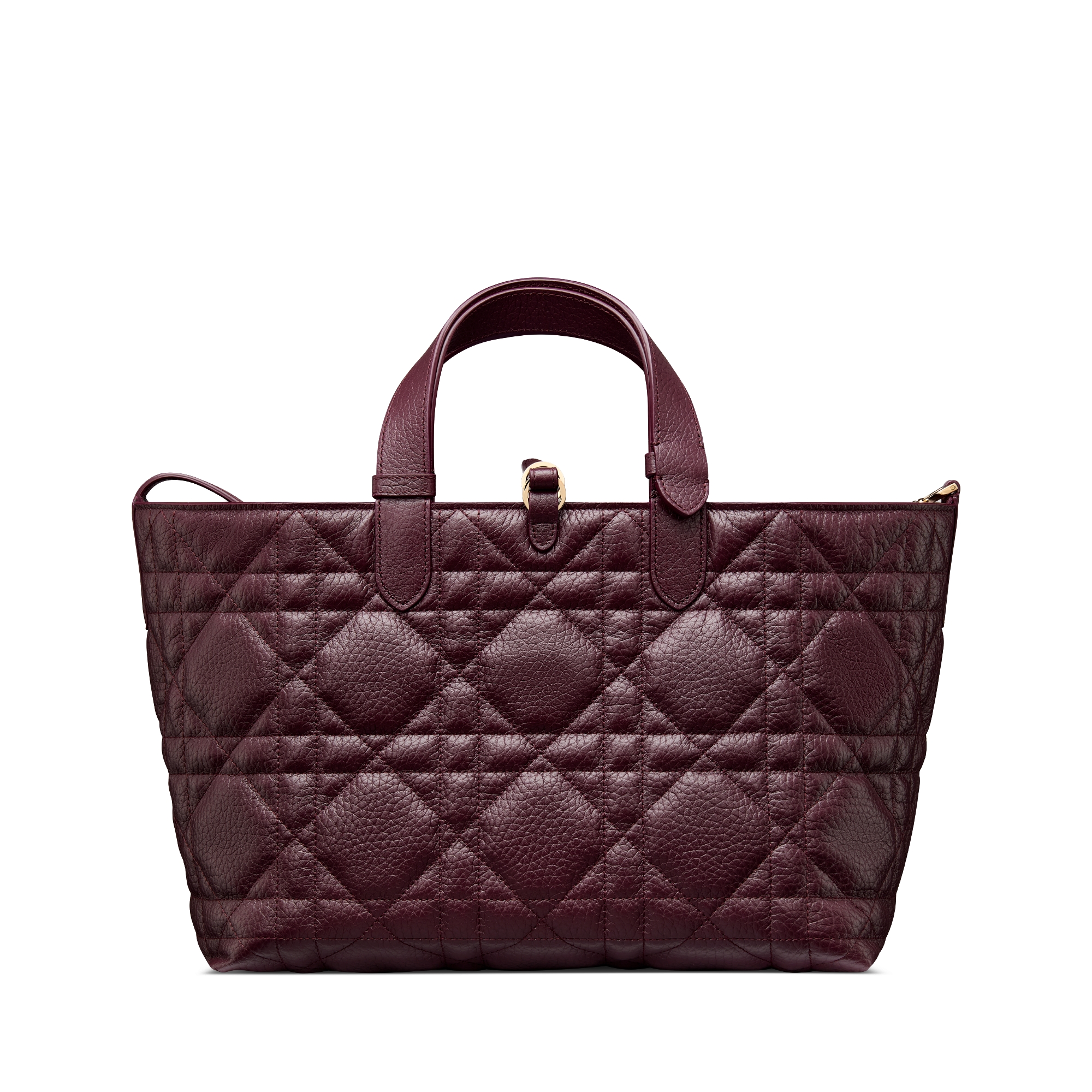 Medium Dior Toujours Bag Plum Macrocannage Grained Calfskin E08