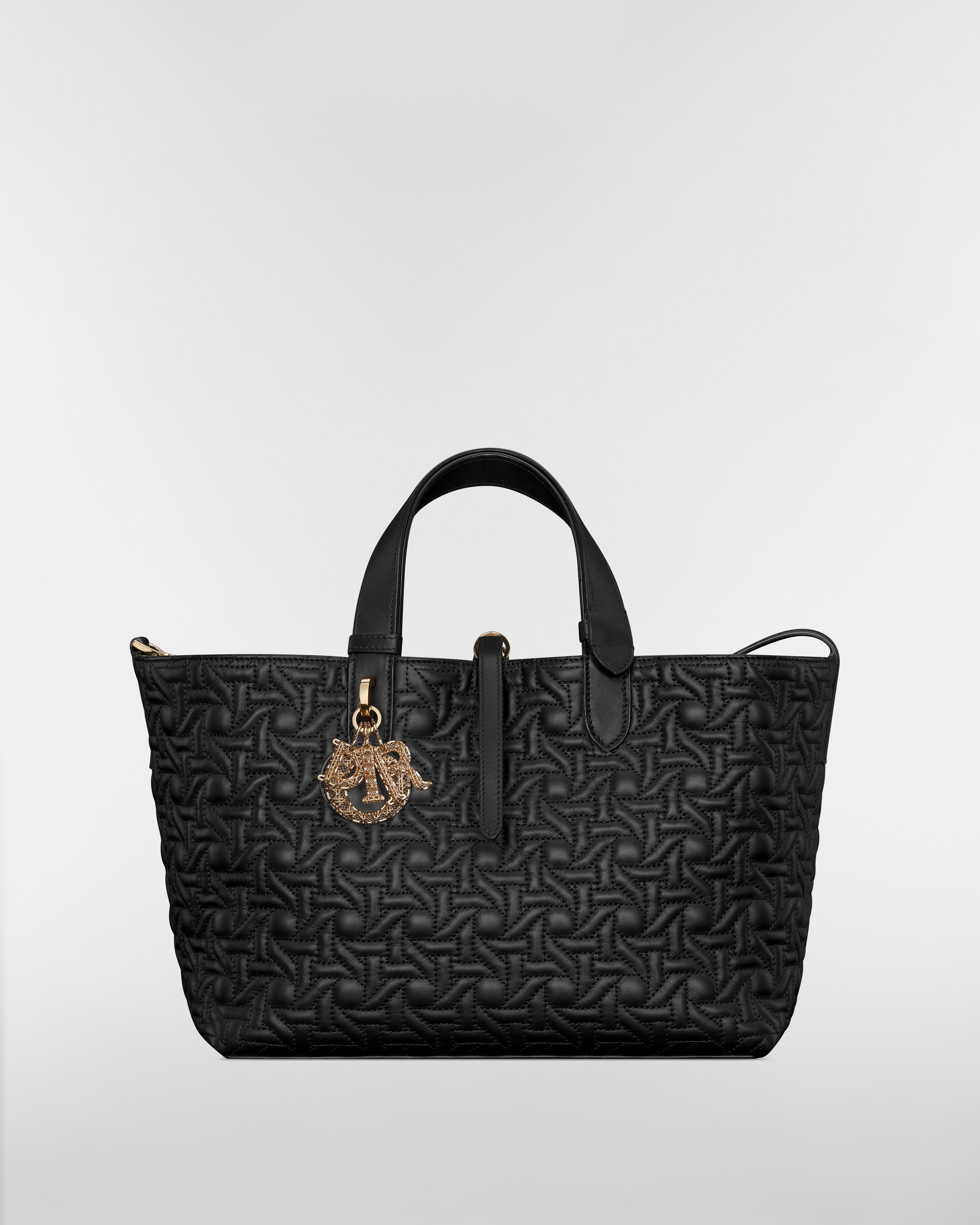 Bolsa Dior Toujours média Couro de vitelo Graphic Cannage preto E01