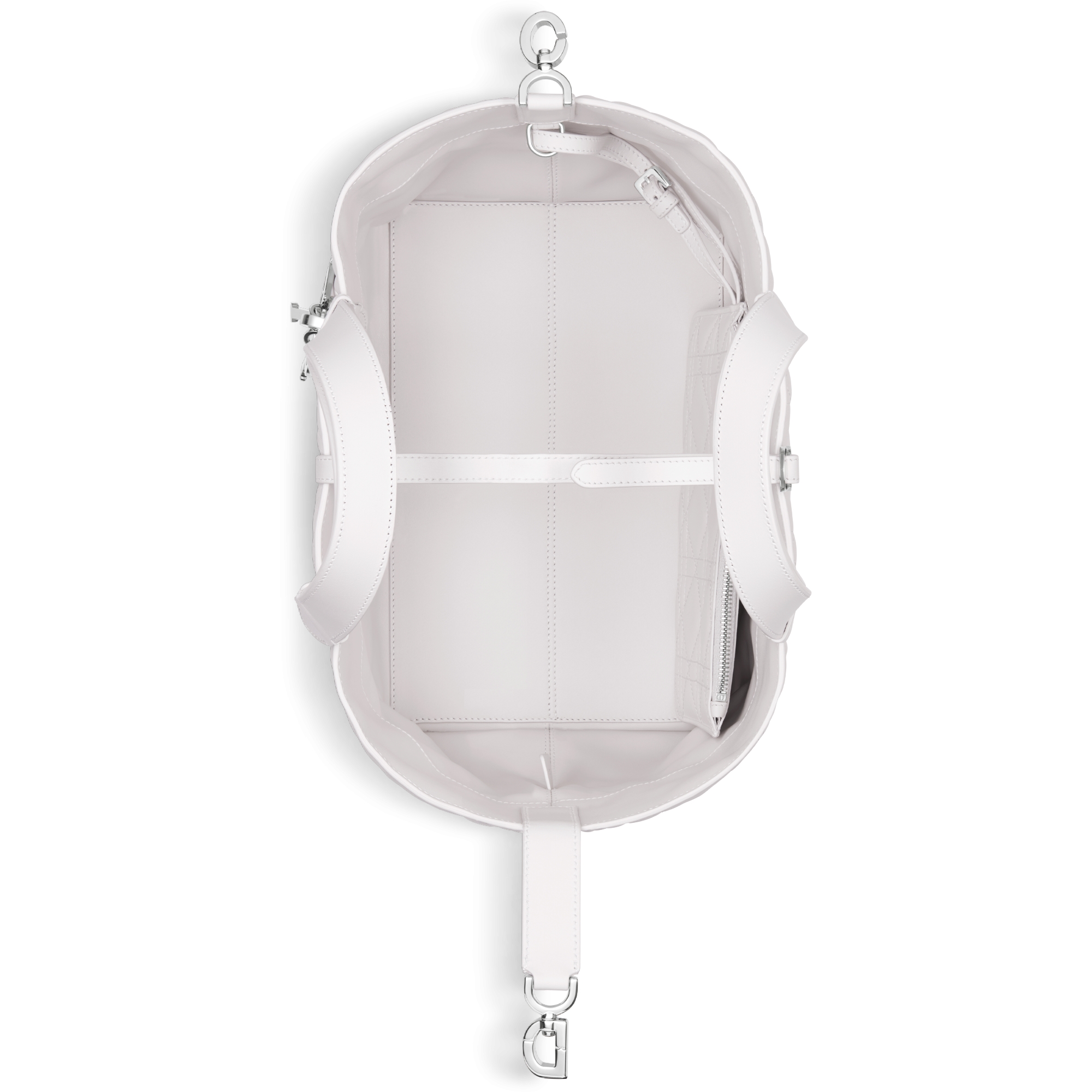 Sac Dior Toujours Medium Cuir de veau Macrocannage gris tendre E06