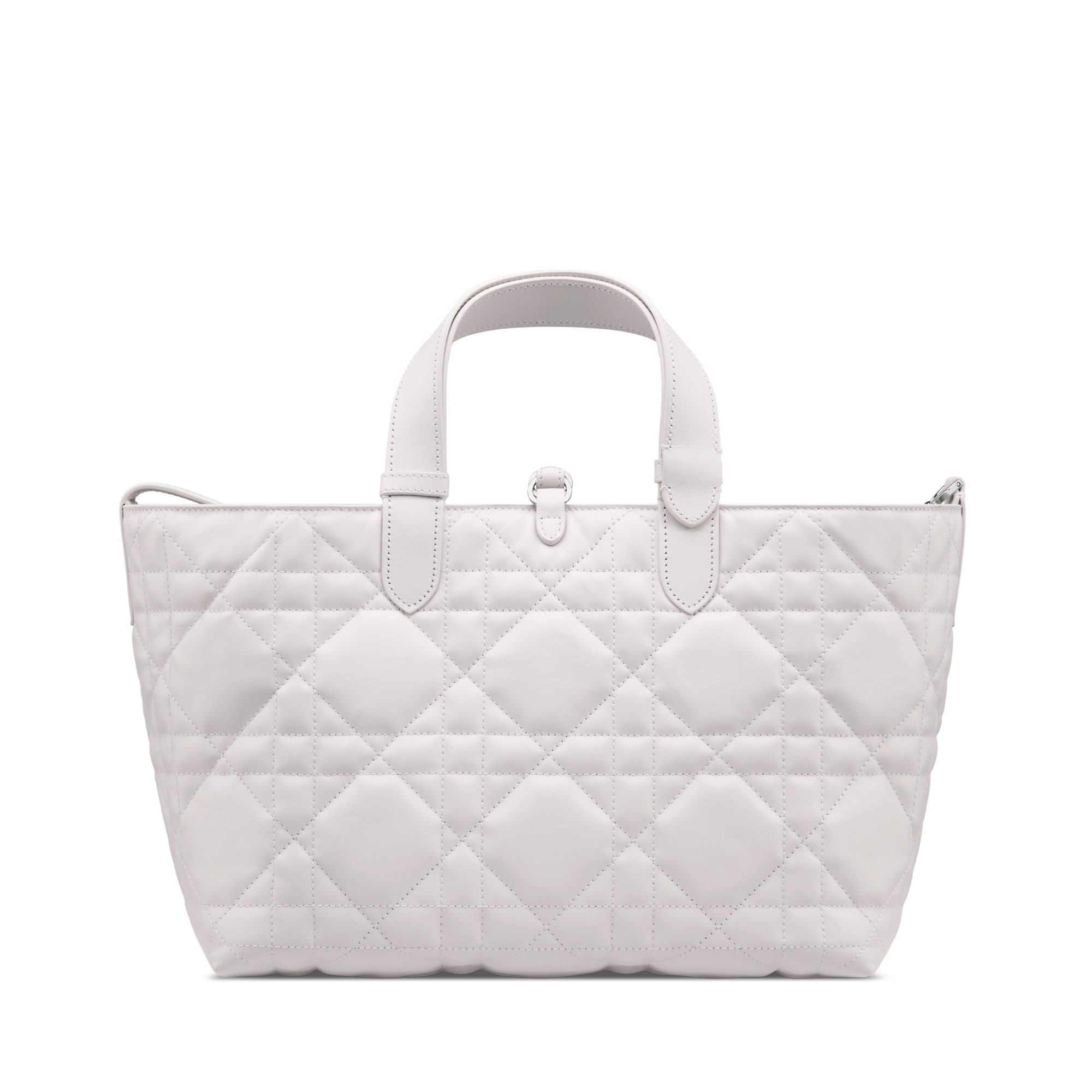 Bolsa Dior Toujours média Couro de vitelo Macrocannage cinza-geada E08