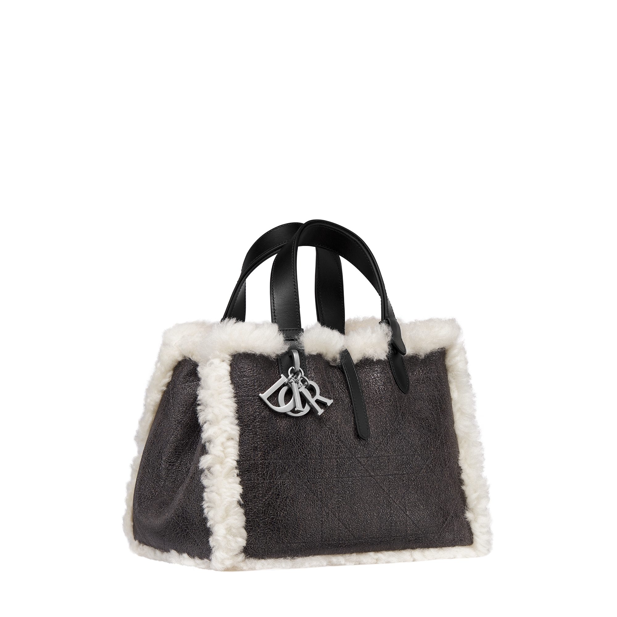 DiorAlps Medium Dior Toujours Bag Anthracite Gray Macrocannage