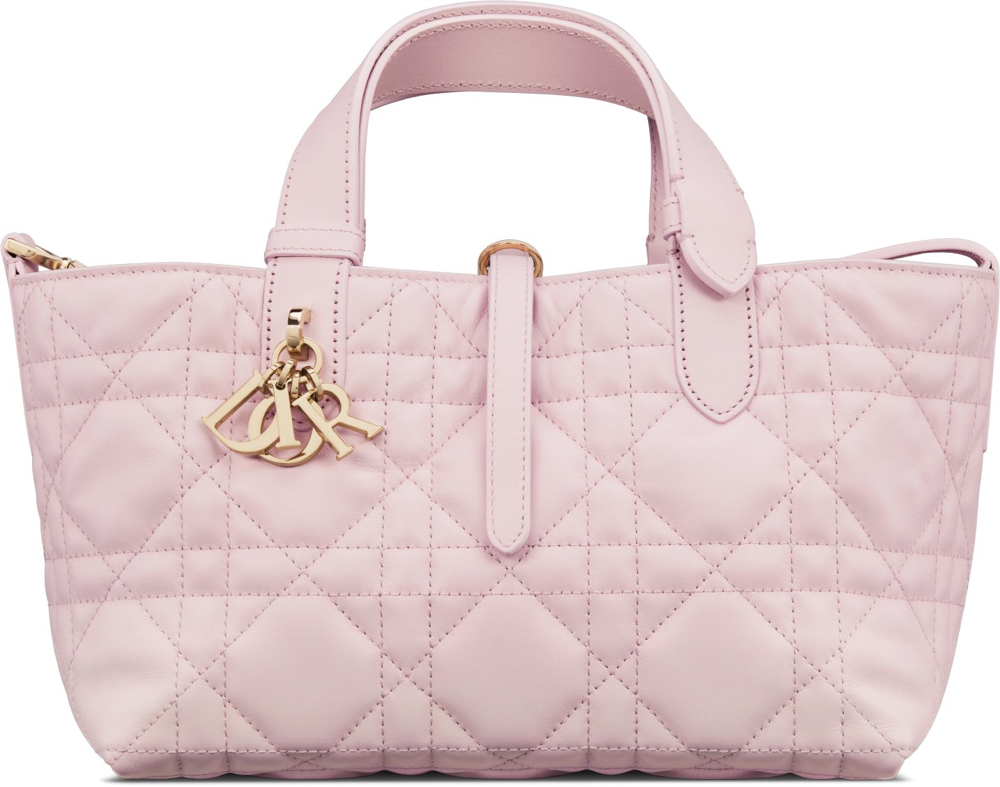 DIOR 25S ALWAYS MINI BAG 16 IN LIGHT PINK MACROCANNAGE CALFSKIN GOLD HARDWARE